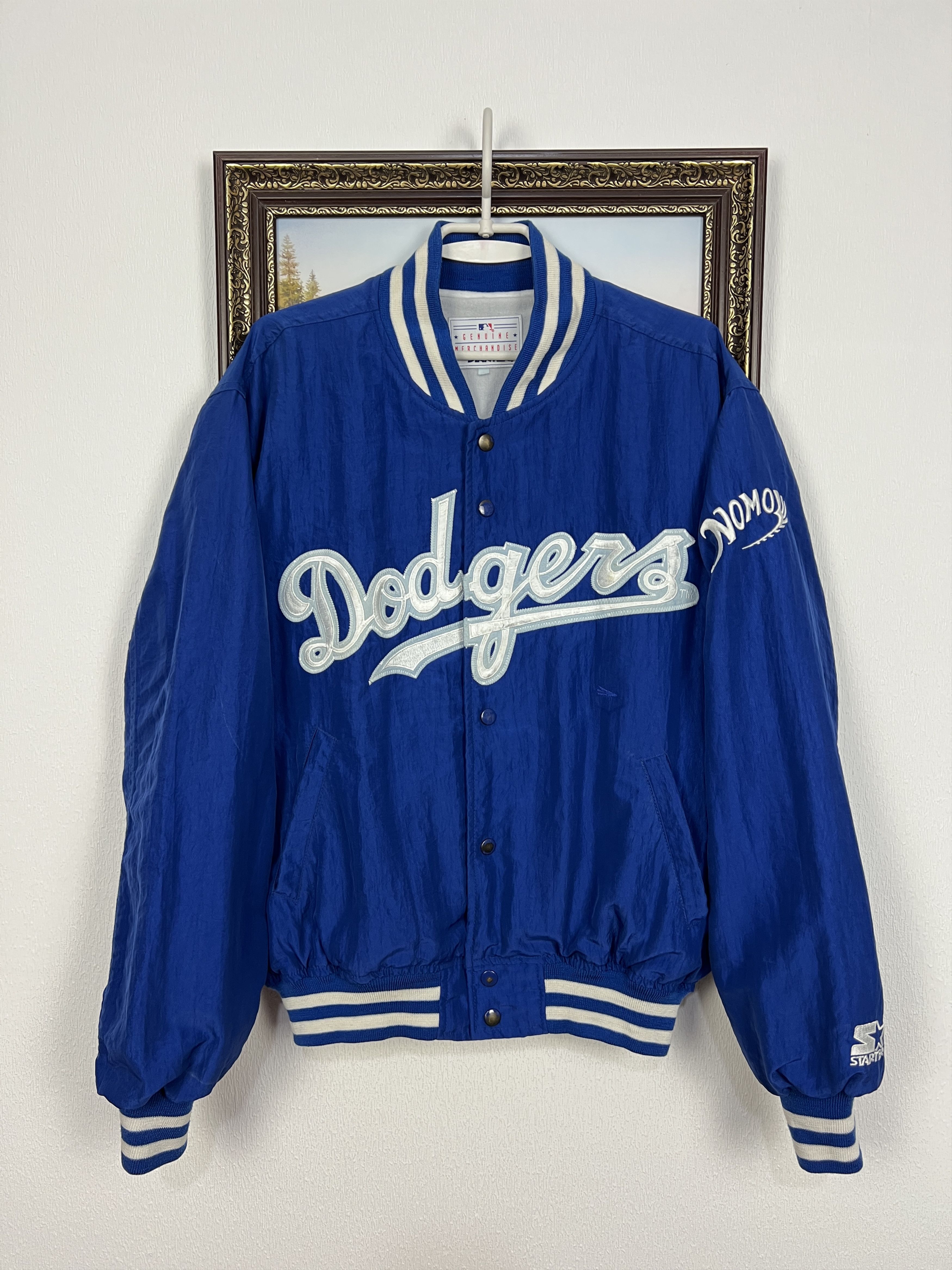 Starter Vintage 90s LA Dodgers Starter Bomber Jacket MLB Blue Mens Size US XL / EU 56 / 4 - 1 Thumbnail