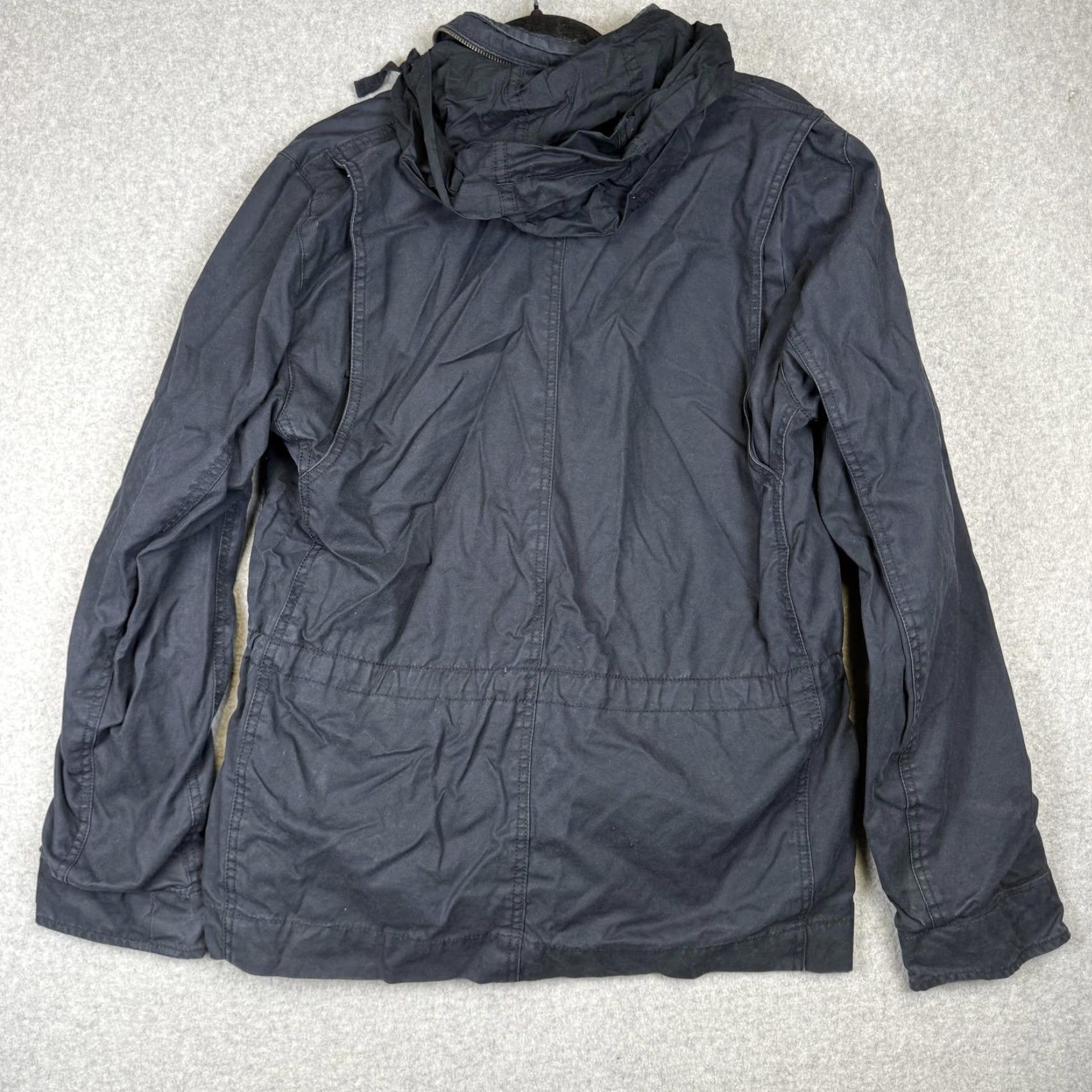 Gap VINTAGE GAP Jacket Fatigue Utility Full Zip Hooded Black Fog S Men’s Small Coat Shirt - Women? Size US S / EU 44-46 / 1 - 7 Thumbnail