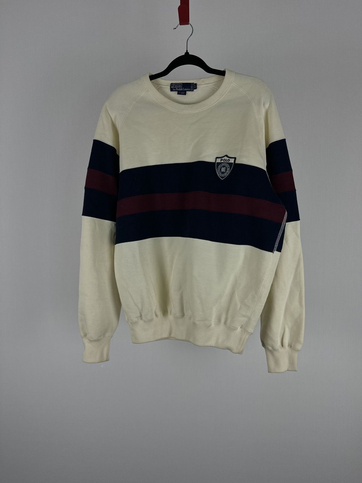 Polo Ralph Lauren Ralph Lauren Round Neck Sweatshirt with Shield Stripe 1990s Size US S / EU 44-46 / 1 - 3 Thumbnail
