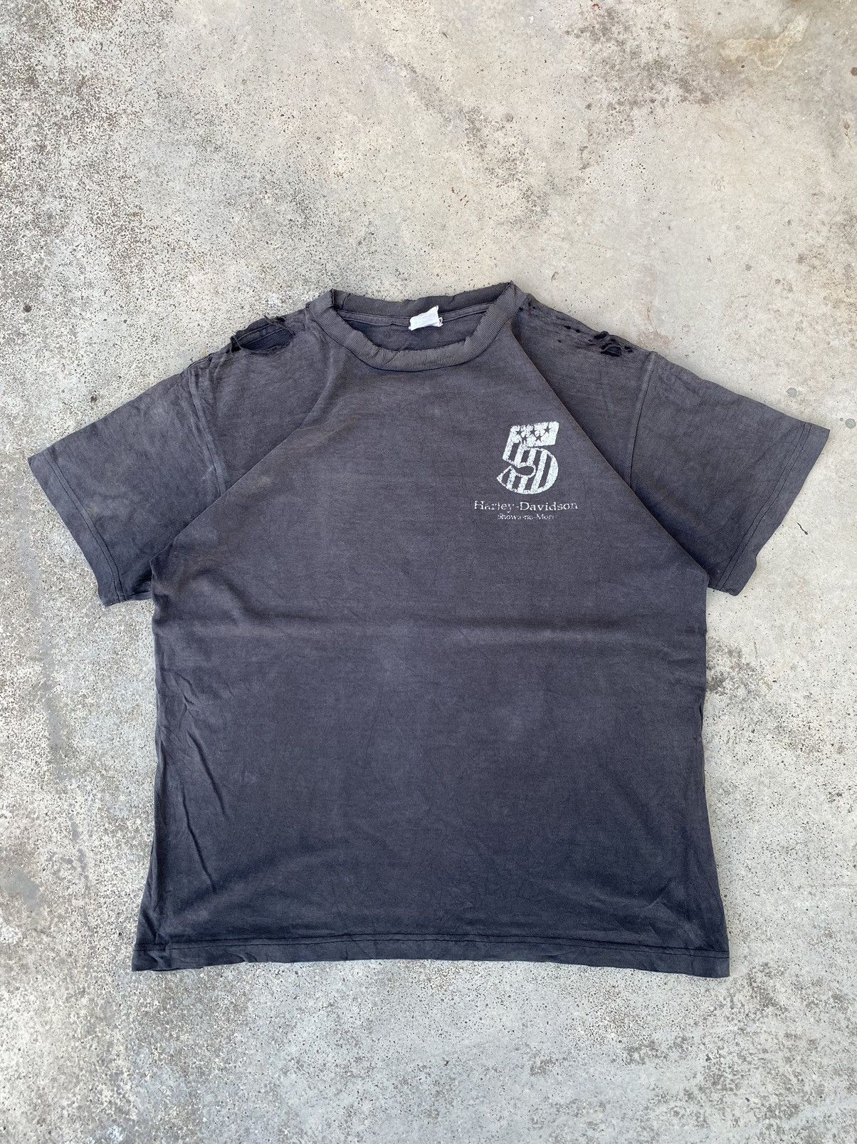 Harley Davidson Thrashed Distressed Vintage Harley Davidson Anniversary Boxy Size US L / EU 52-54 / 3 - 3 Thumbnail