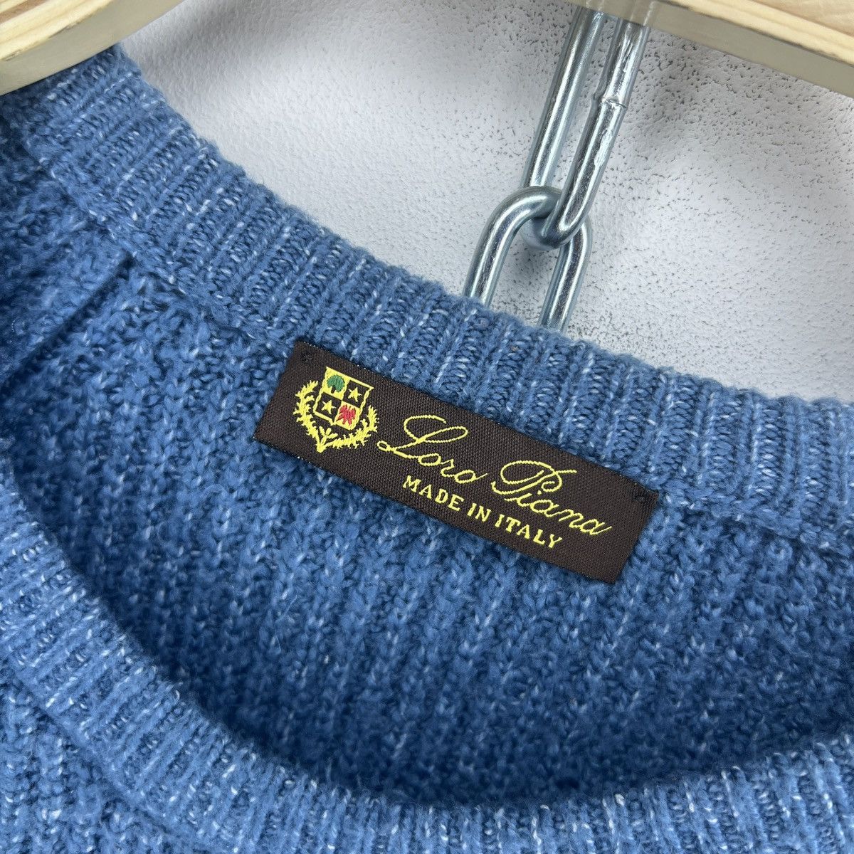 Loro Piana Loro Piana Wool Jumper Sweater Knitted Blue Size US M / EU 48-50 / 2 - 6 Thumbnail