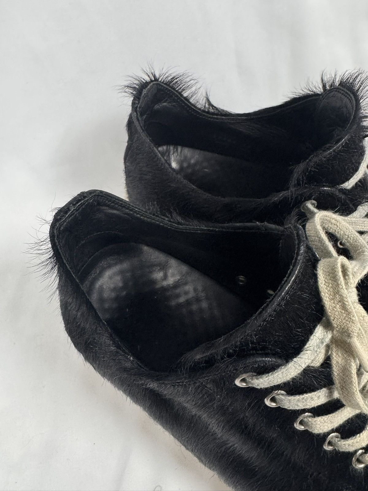 Rick Owens Rick Owens Mainline ‘Pony Hair’ Ramones Low Size US 12 / EU 45 - 6 Thumbnail