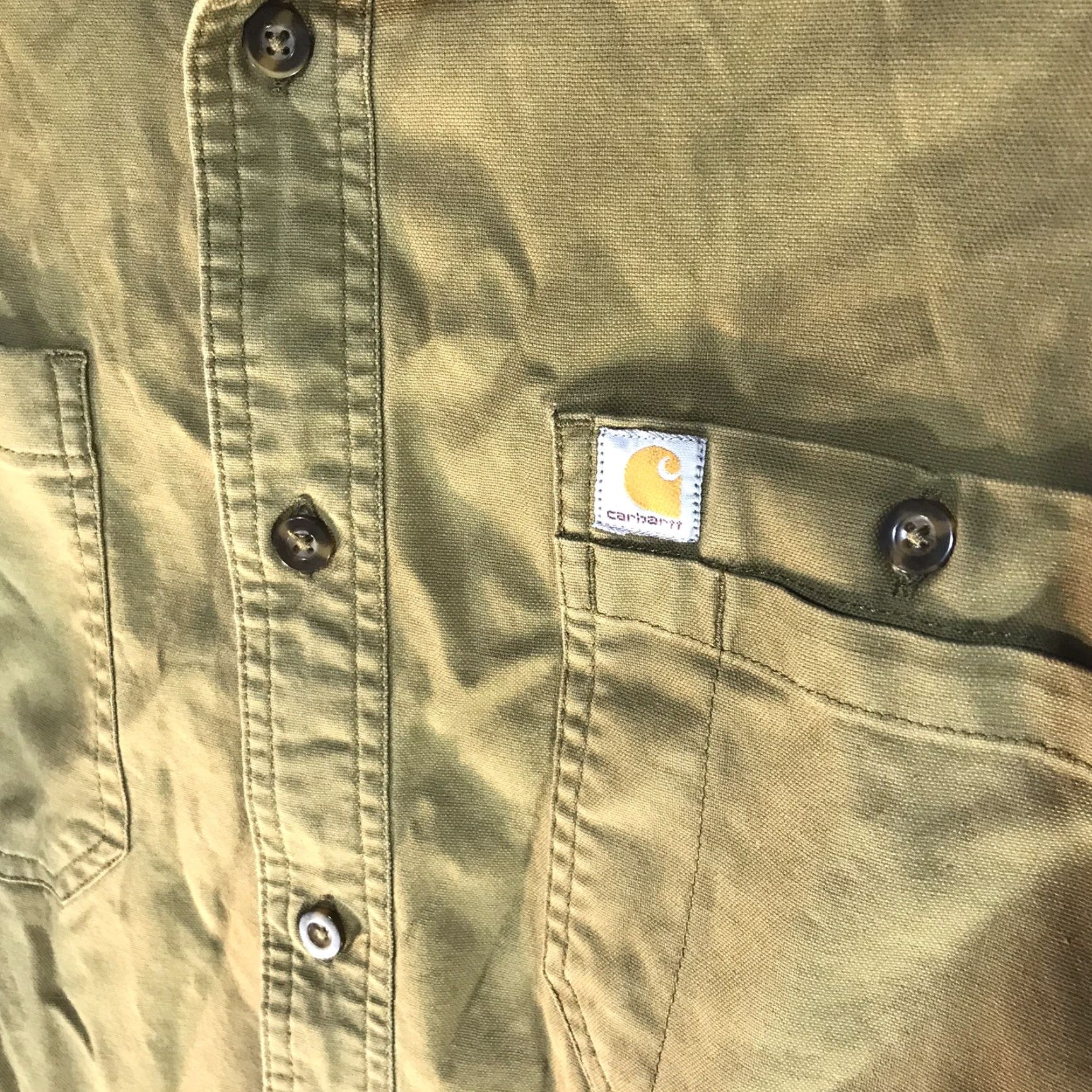 Carhartt VINTAGE Carhartt Canvas Button-Up Shirt Men XL Brown Casual Workwear Outdoor 90s Size US XL / EU 56 / 4 - 2 Thumbnail