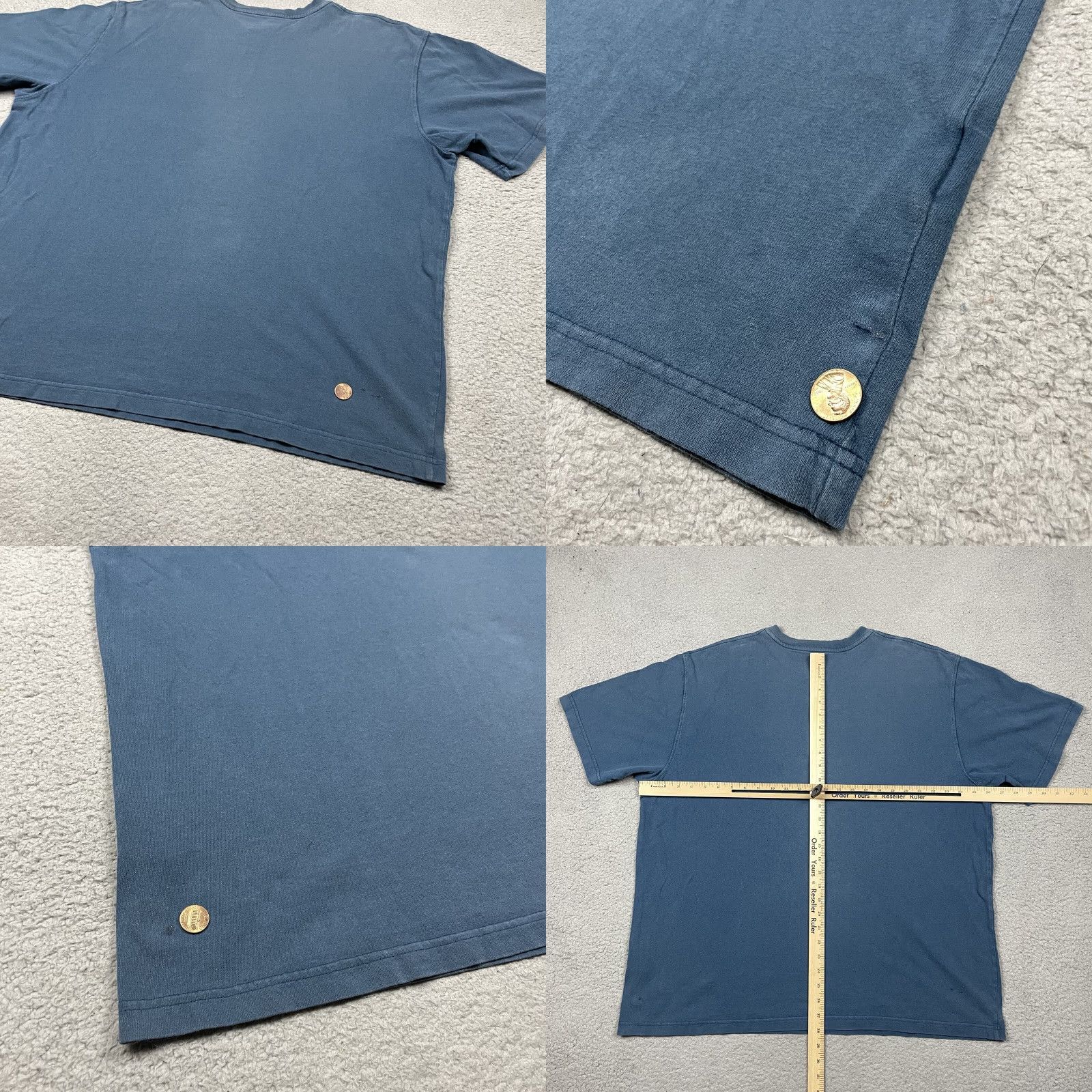 Carhartt VINTAGE Carhartt T-shirt Adult XL Gray Faded Pocket Work Wear Shirt XL Blue 90s Thrashed Logo Pockets Mens Size US XL / EU 56 / 4 - 8 Thumbnail