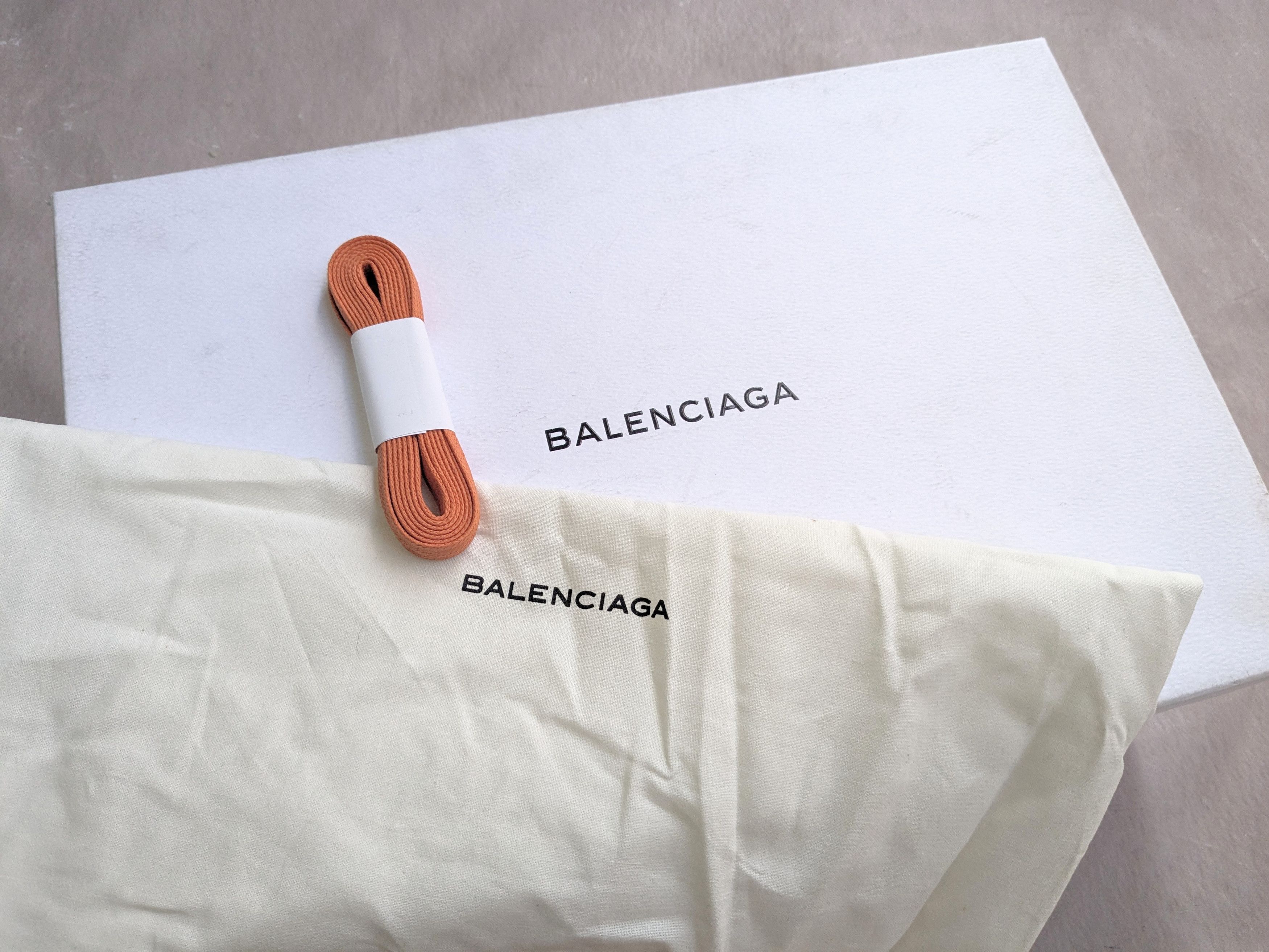Balenciaga Balenciaga Arena Orange White High Tops Leather 9 Lace Up Size US 9 / EU 42 - 18 Thumbnail
