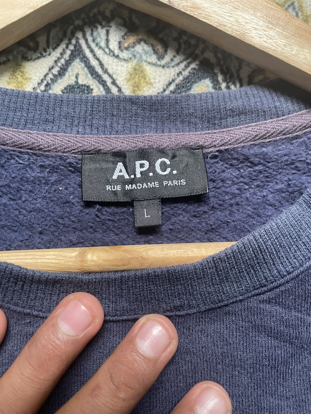 A.P.C. A.P.C Crewneck Sweatshirt Size US L / EU 52-54 / 3 - 4 Thumbnail