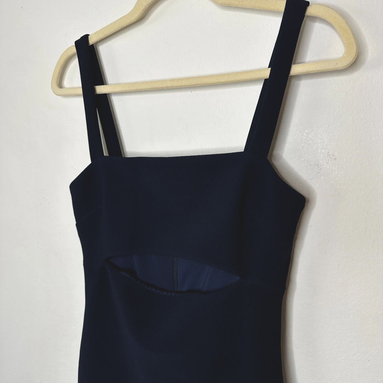 BEC + BRIDGE Bec + Bridge Navy Peek-A-Boo Midriff Cutout Zip Midi Dress 4 Size S / US 4 / IT 40 - 4 Thumbnail