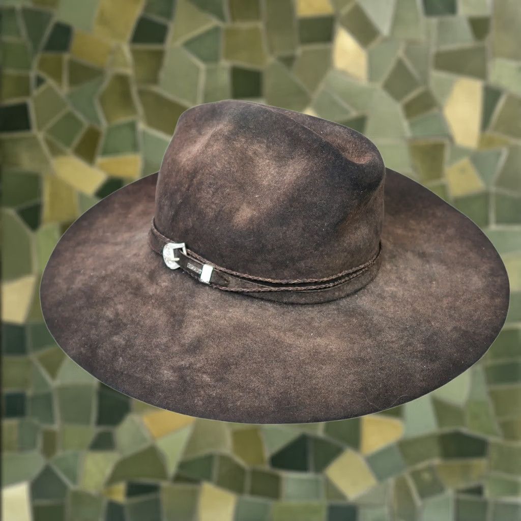 FELT VINTAGE Resistol Long Oval 4X Beaver Felt Wool Black Western Cowboy Hat Men's 7 Mens Size ONE SIZE - 1 Thumbnail