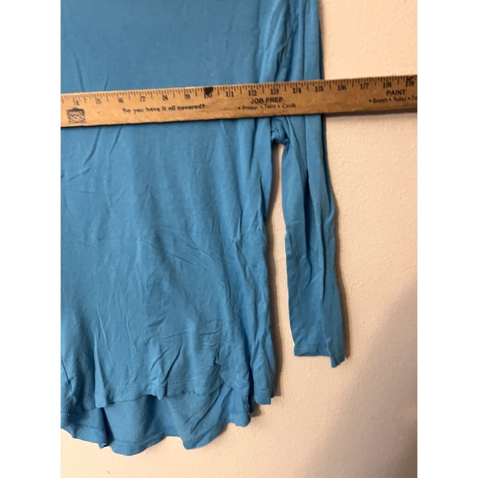 Vintage New York & Company T-Shirt XS Blue Long Sleeve V-Neck Women Size XS / US 0-2 / IT 36-38 - 5 Thumbnail