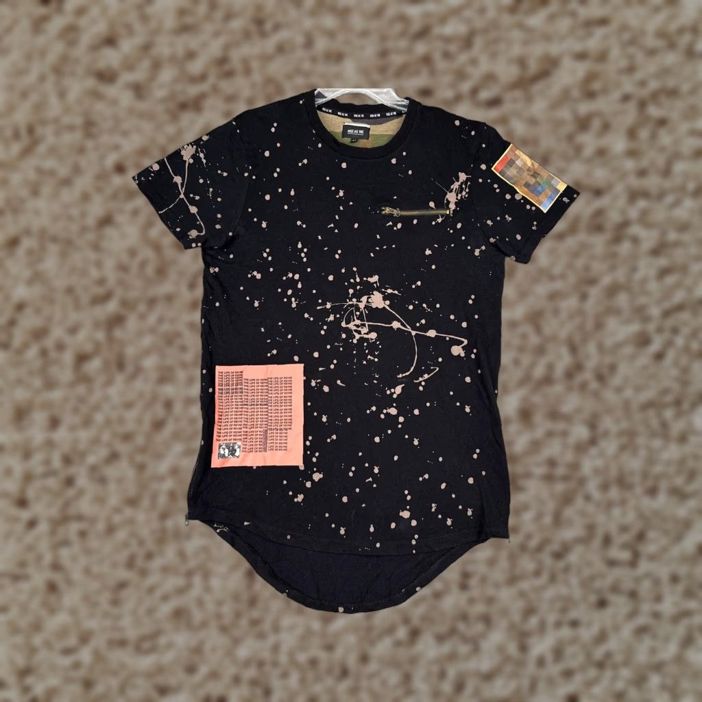 Yeezy Rise As 1ne Shirt Mens Medium Black Paint Splatter Yeezy Graphic Zip Hem Quotes Size US M / EU 48-50 / 2 - 1 Thumbnail