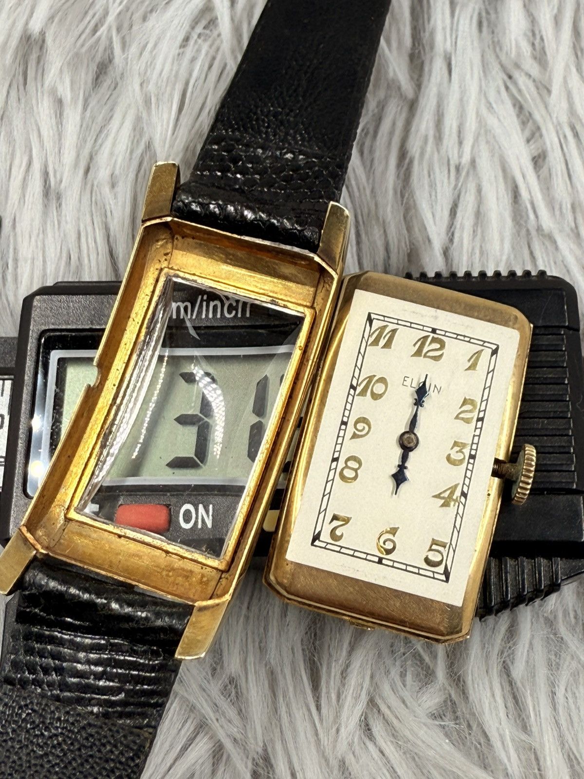 Vintage Vintage ELGIN Tank Manual Swiss Made 14K GOLD Watch Size ONE SIZE - 15 Thumbnail