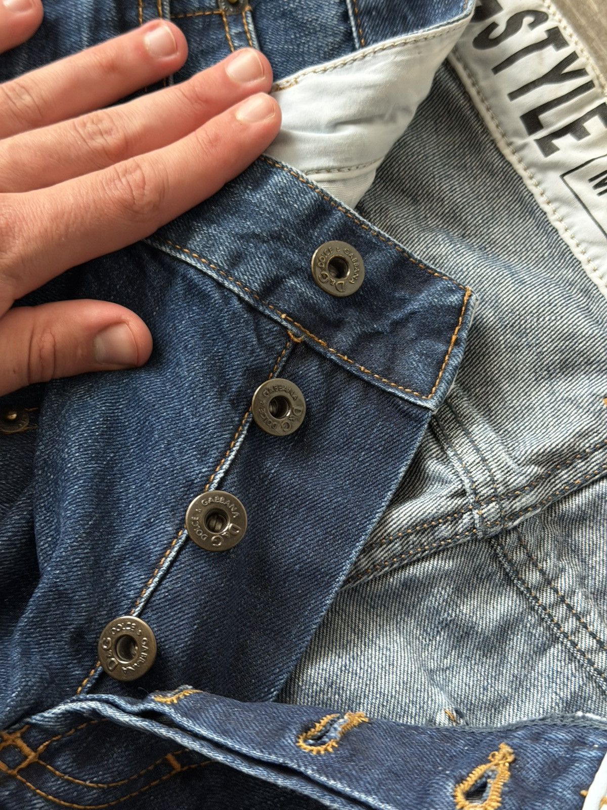Dolce & Gabbana Dolce & Gabbana Vintage 05/06 SS Denim Swag Y2K Drip Jeans Size US 36 / EU 52 - 18 Thumbnail