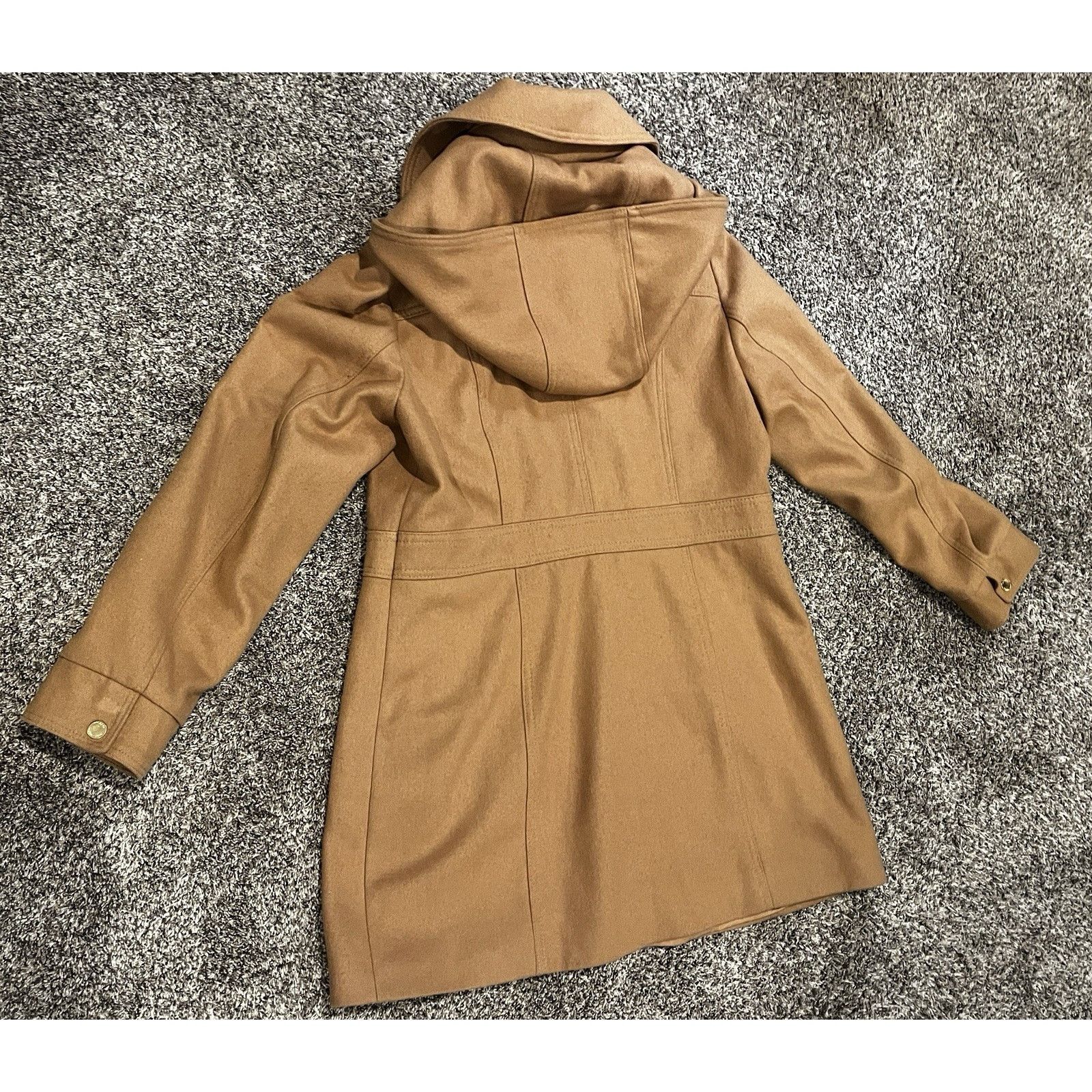 Michael Kors Michael Kors Beige Camel Tan Wool Trench Coat Hood Womens M Size M / US 6-8 / IT 42-44 - 8 Thumbnail
