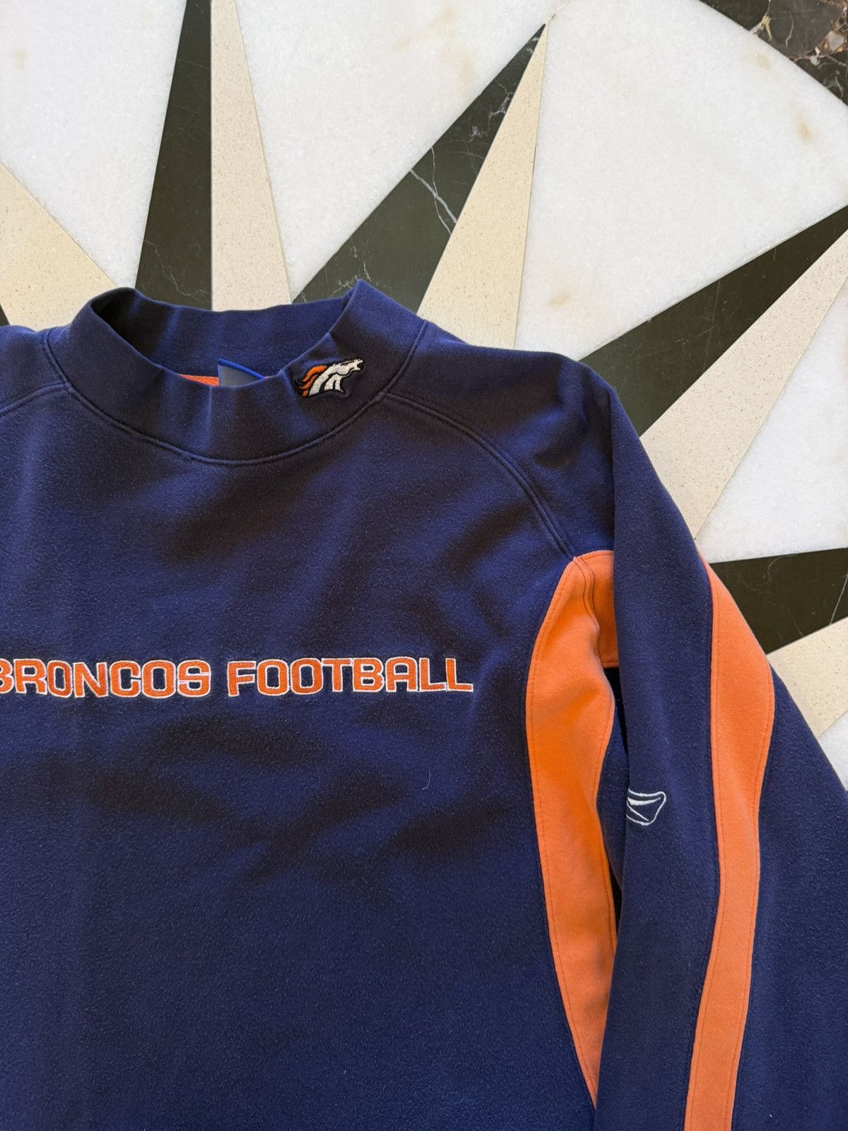 Reebok Vintage Reebok NFL Denver Broncos Mock Neck Fleece Large Size US L / EU 52-54 / 3 - 4 Thumbnail