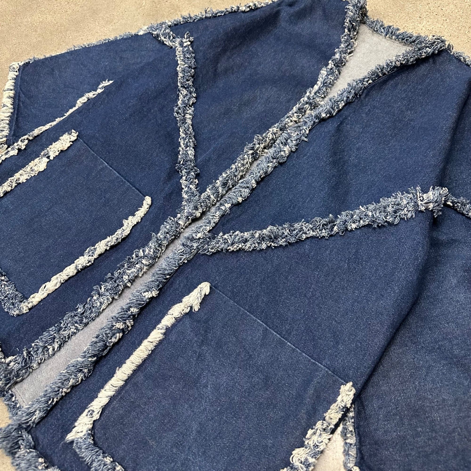 Vintage Vintage Handmade Unique Denim Kimono Style Jacket Size US XL / EU 56 / 4 - 2 Thumbnail