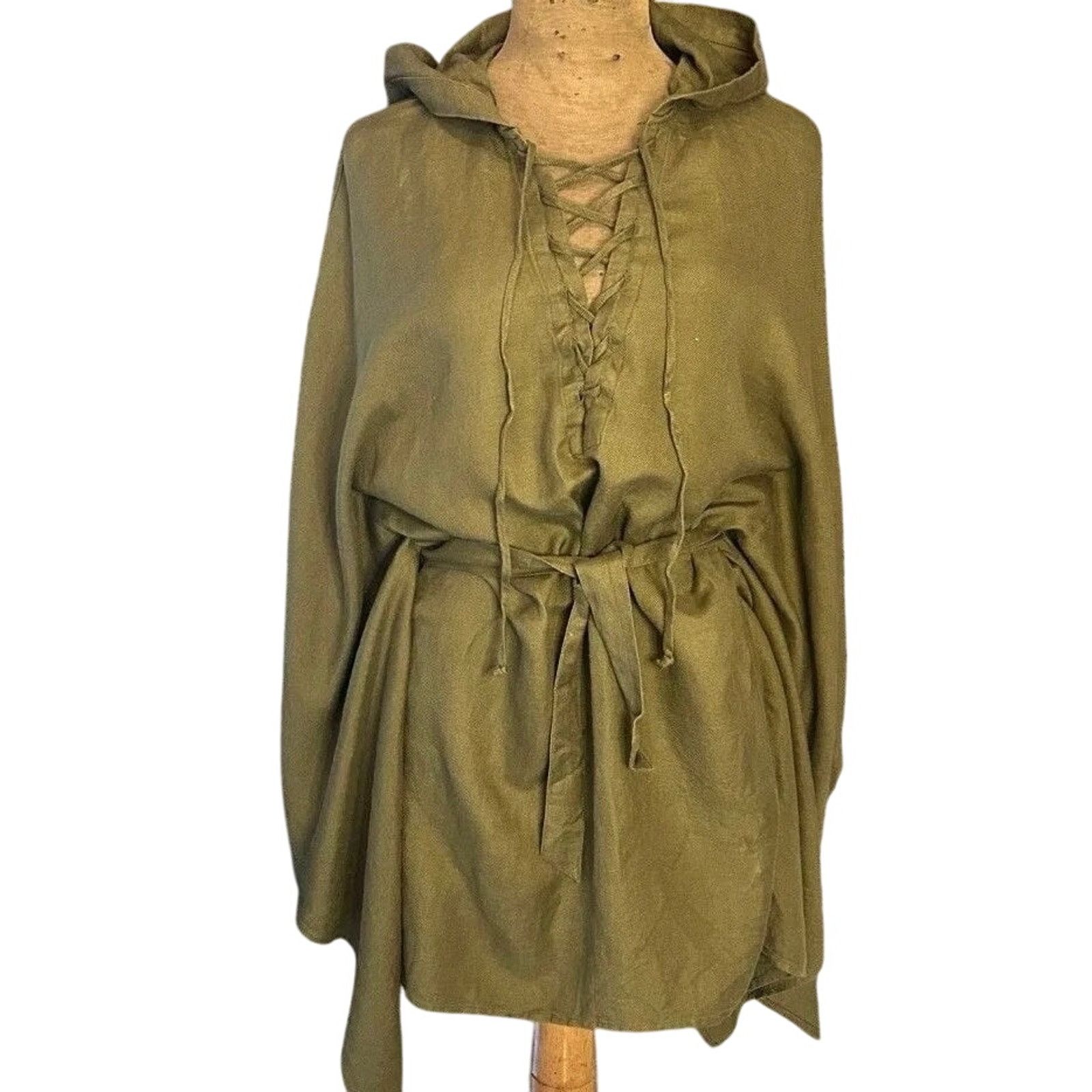 Other CHASER Fleetwood Mac Linen Lace Up Dolman Hooded Tunic Size S / US 4 / IT 40 - 6 Thumbnail