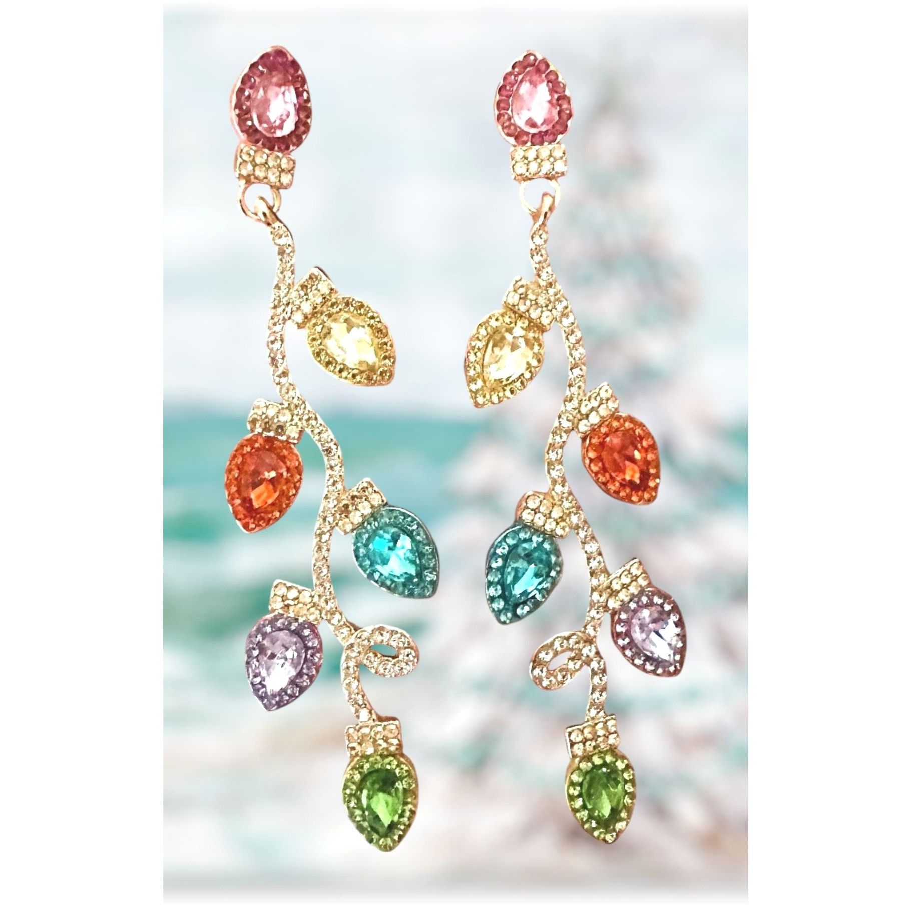 Handmade Christmas Bulb Earrings Pierced Posts New Festive Cruise Dis Size ONE SIZE - 8 Thumbnail