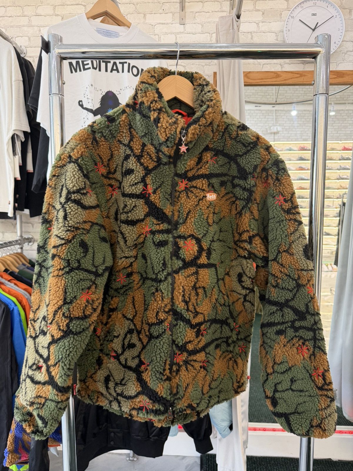 FELT FELT “Forest Bloom” Green Forest Sherpa Jacket Size US S / EU 44-46 / 1 - 1 Thumbnail