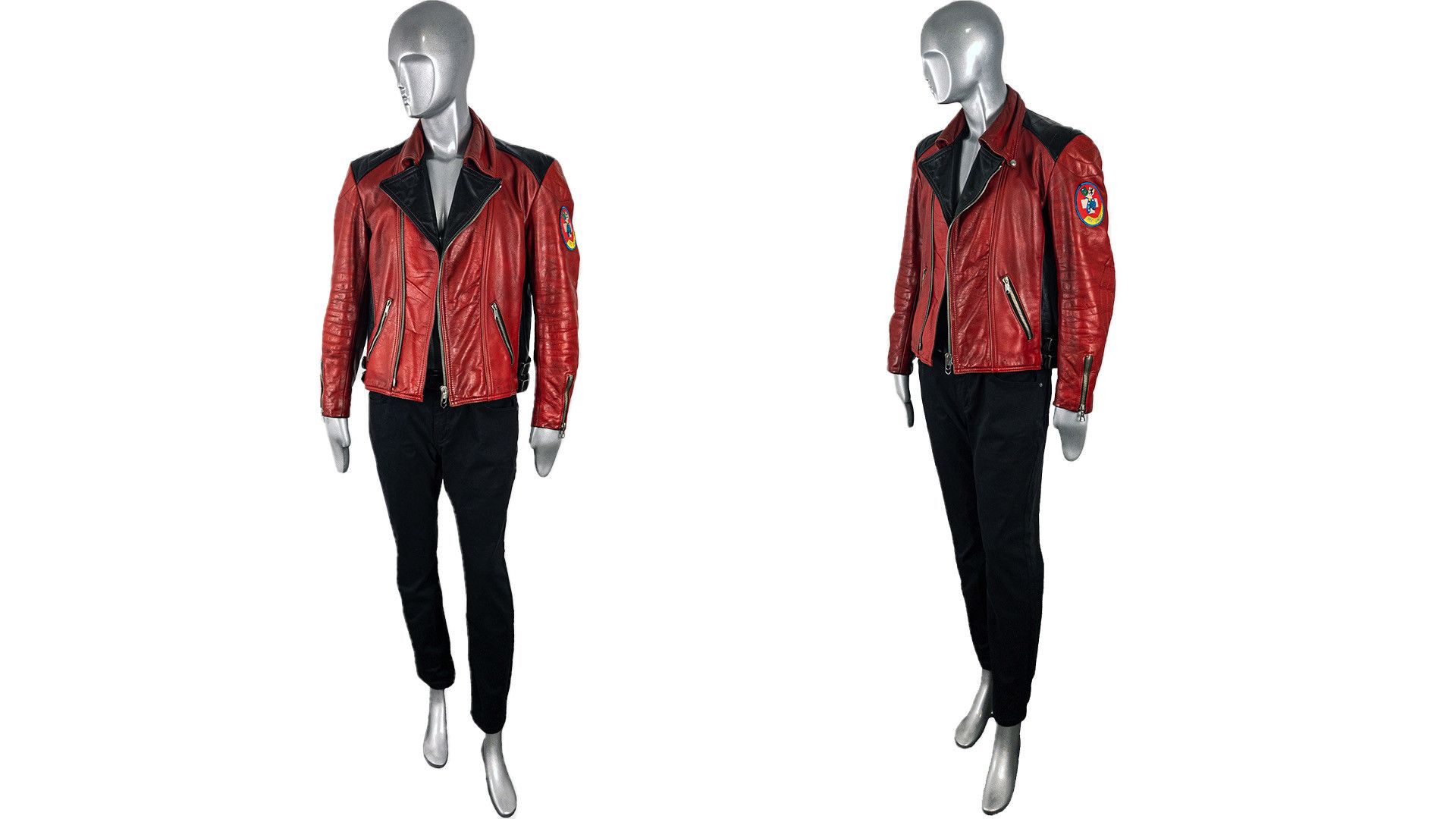 Vintage 1970s HARRO rare vintage two-tone leather biker jacket Size US L / EU 52-54 / 3 - 11 Thumbnail