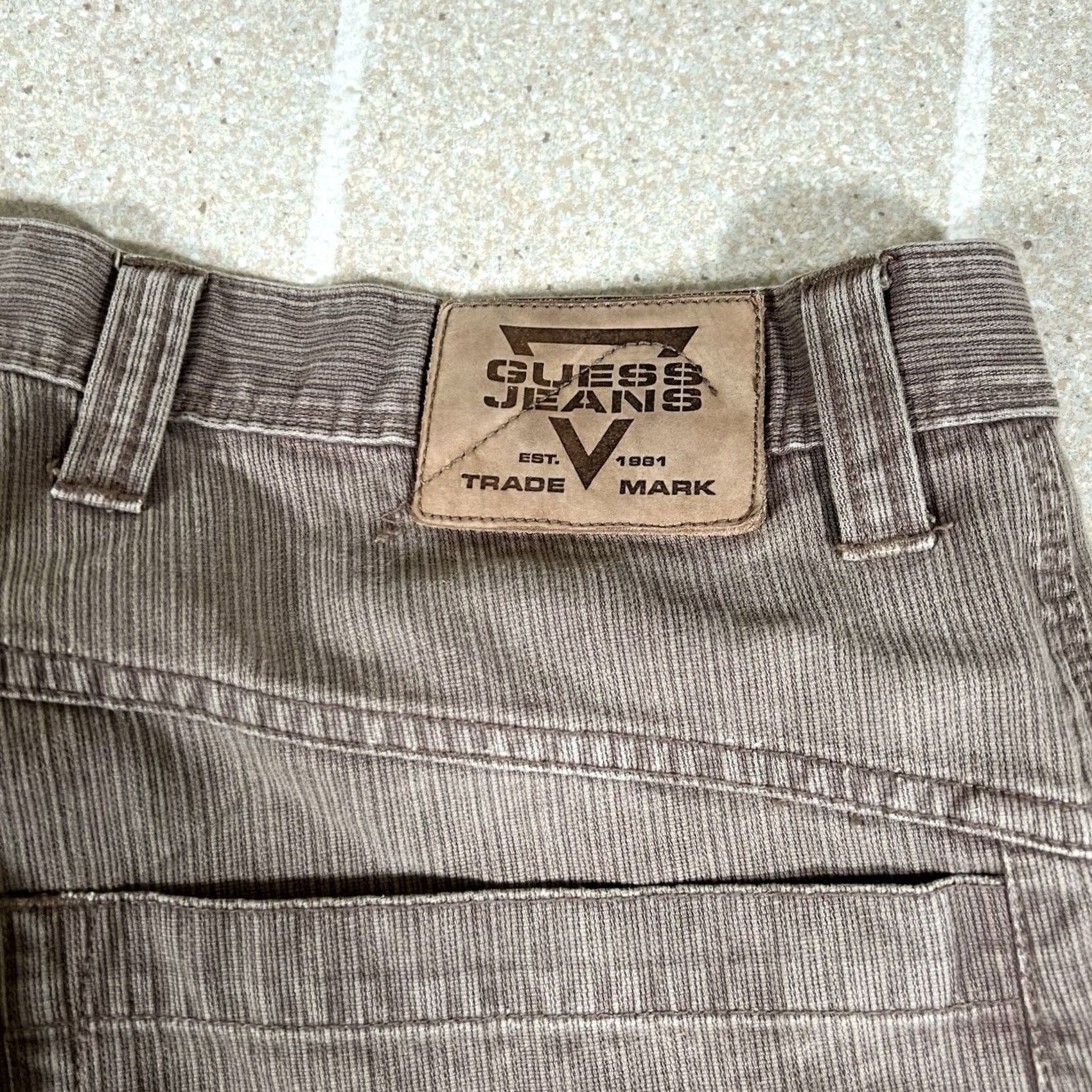 Guess VINTAGE GUESS Jeans Brown Wide-Leg Denim 34x32 Mens USA Baggy 90s Size US 32 / EU 48 - 6 Thumbnail