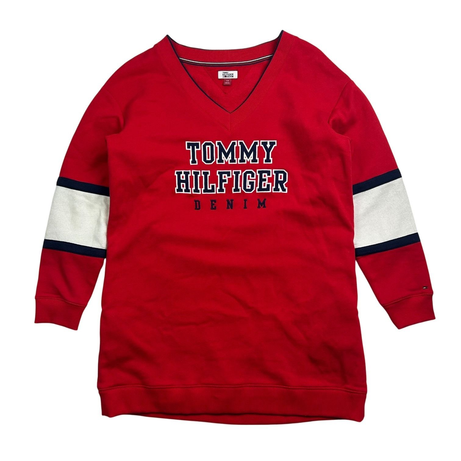 Tommy Hilfiger Tommy Hilfiger Denim Retro Red Sweatshirt Crewneck Dress Size L / US 10 / IT 46 - 1 Thumbnail