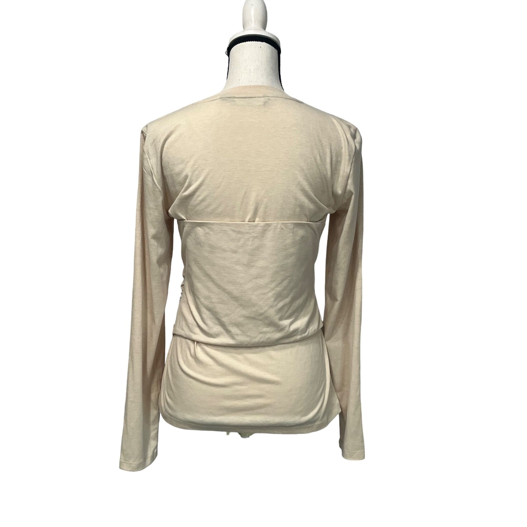 Other Vero Moda Nelly Ruched Knit Top, Oat, Sz. L Size L / US 10 / IT 46 - 5 Thumbnail