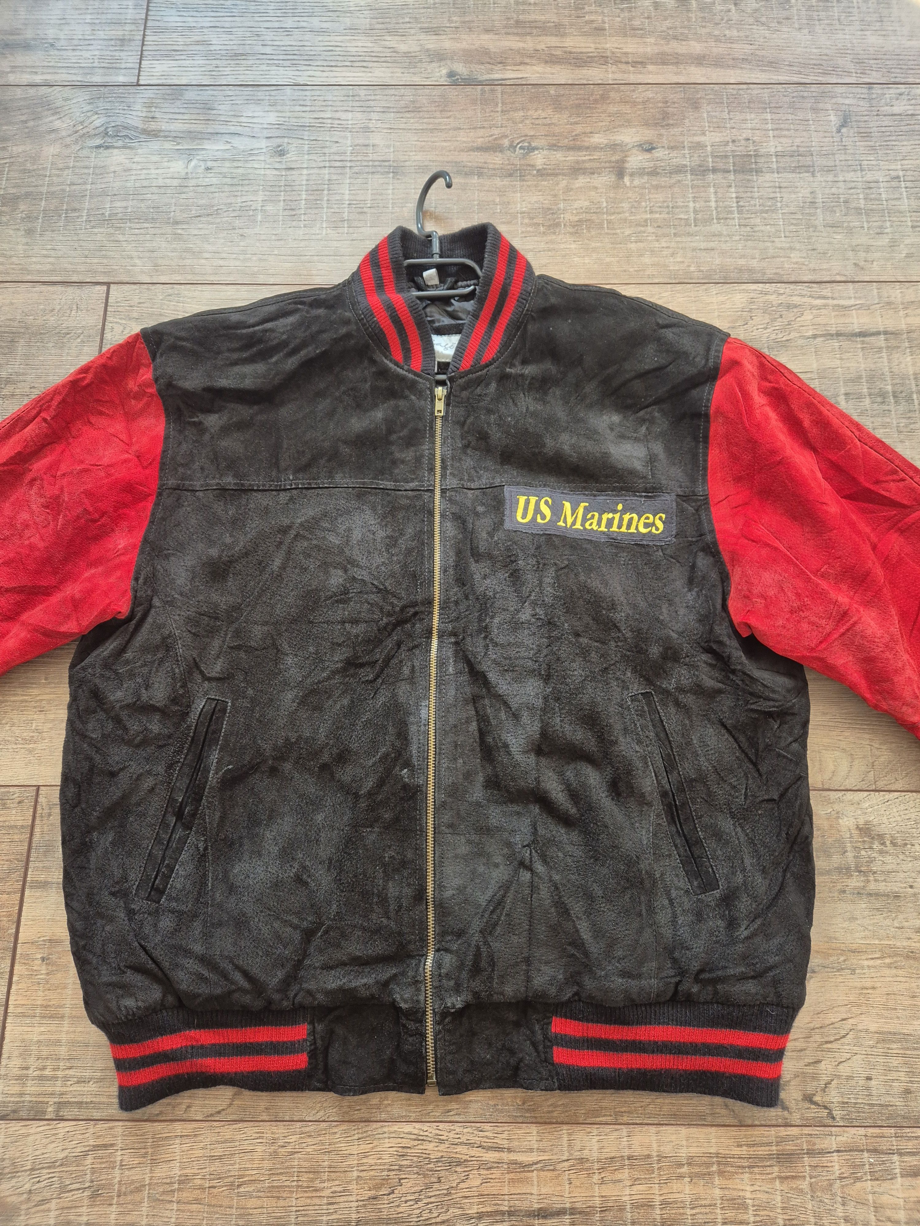 Vintage U.S. Marines suede leather jacket Size US L / EU 52-54 / 3 - 3 Thumbnail