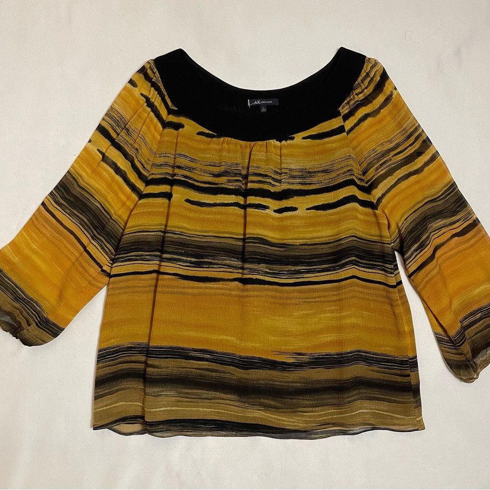 Anne Klein New Anne Klein Silk 3/4 Puff Sleeve Blouse Size L Size L / US 10 / IT 46 - 5 Thumbnail