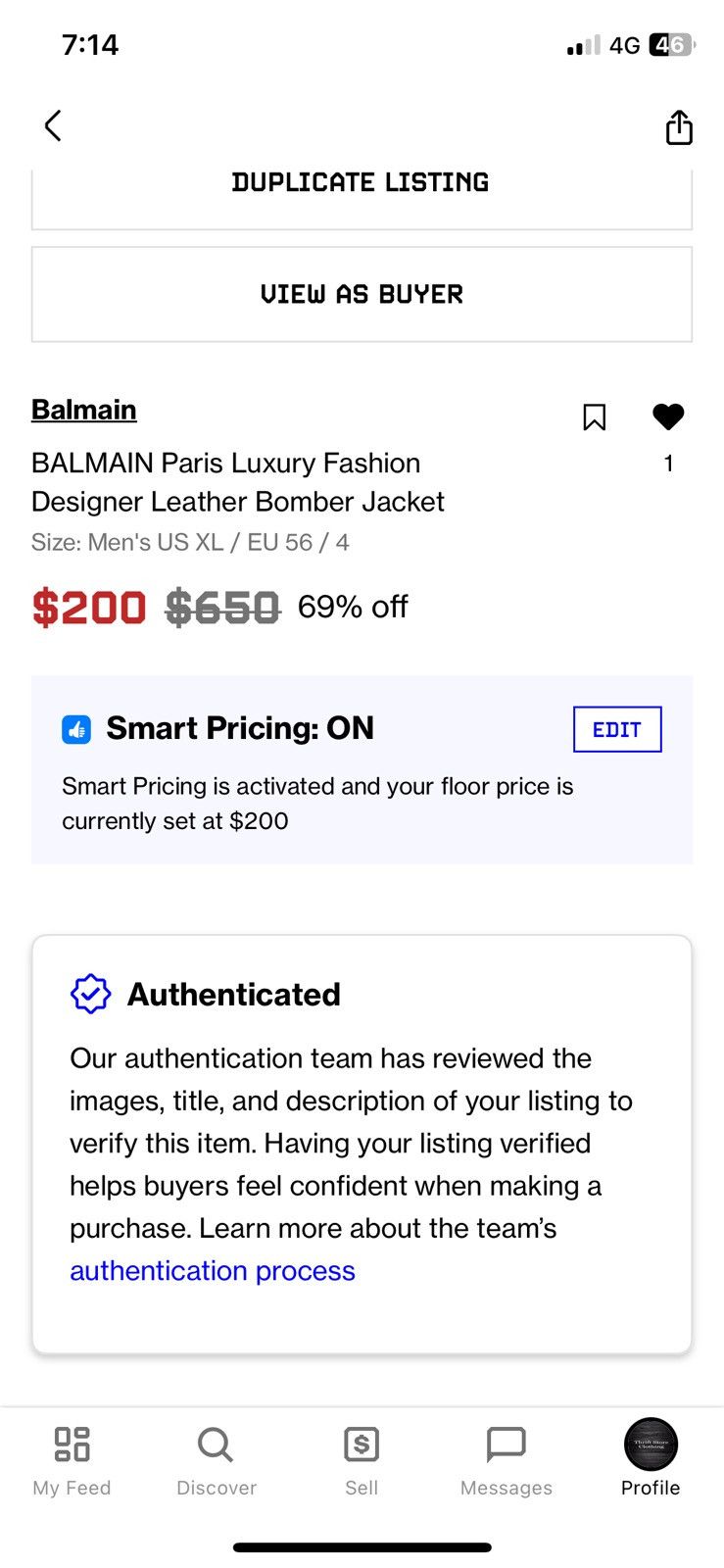 Balmain BALMAIN Paris Luxury Fashion Designer Leather Bomber Jacket Size US XL / EU 56 / 4 - 11 Thumbnail