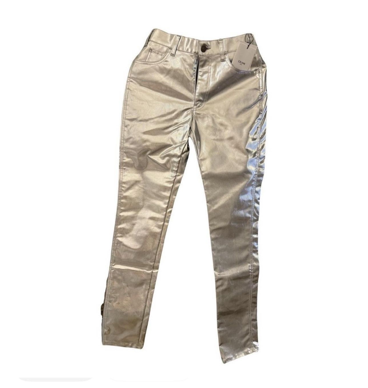 Celine NWT - Celine Silver 4 Pocket Slim Jeans Size 28" / US 6 / IT 42 - 1 Thumbnail