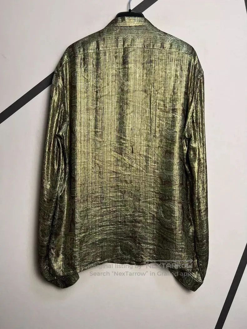 Saint Laurent Paris Saint Laurent Henley Silk Shirt with Patterns. Size US M / EU 48-50 / 2 - 2 Thumbnail