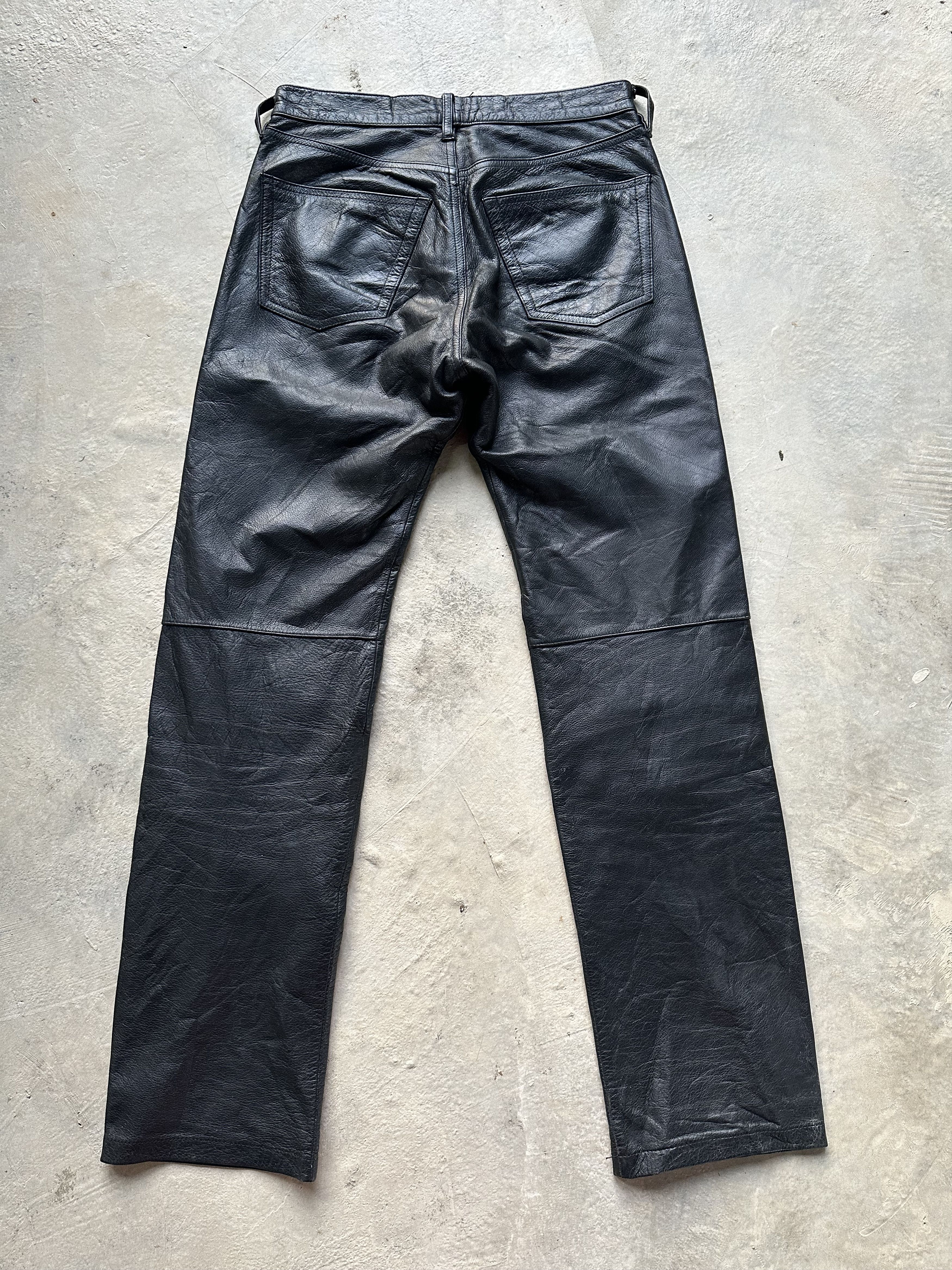 Tornado Mart Vintage Tornado Mart Cowhide Leather Pants Size US 29 - 2 Thumbnail