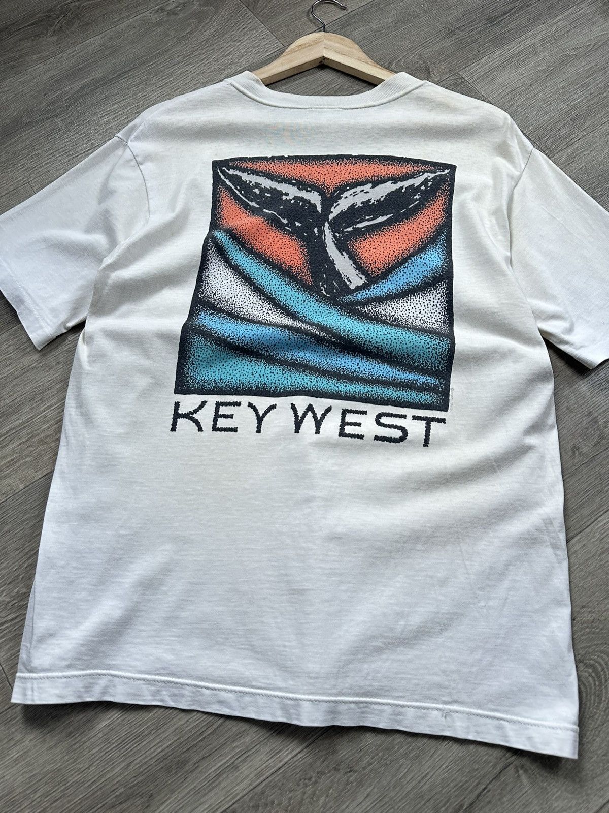Other 🫧 Vintage 90s Crazy Shirts Key West Whale Tail Art White Size US M / EU 48-50 / 2 - 8 Thumbnail