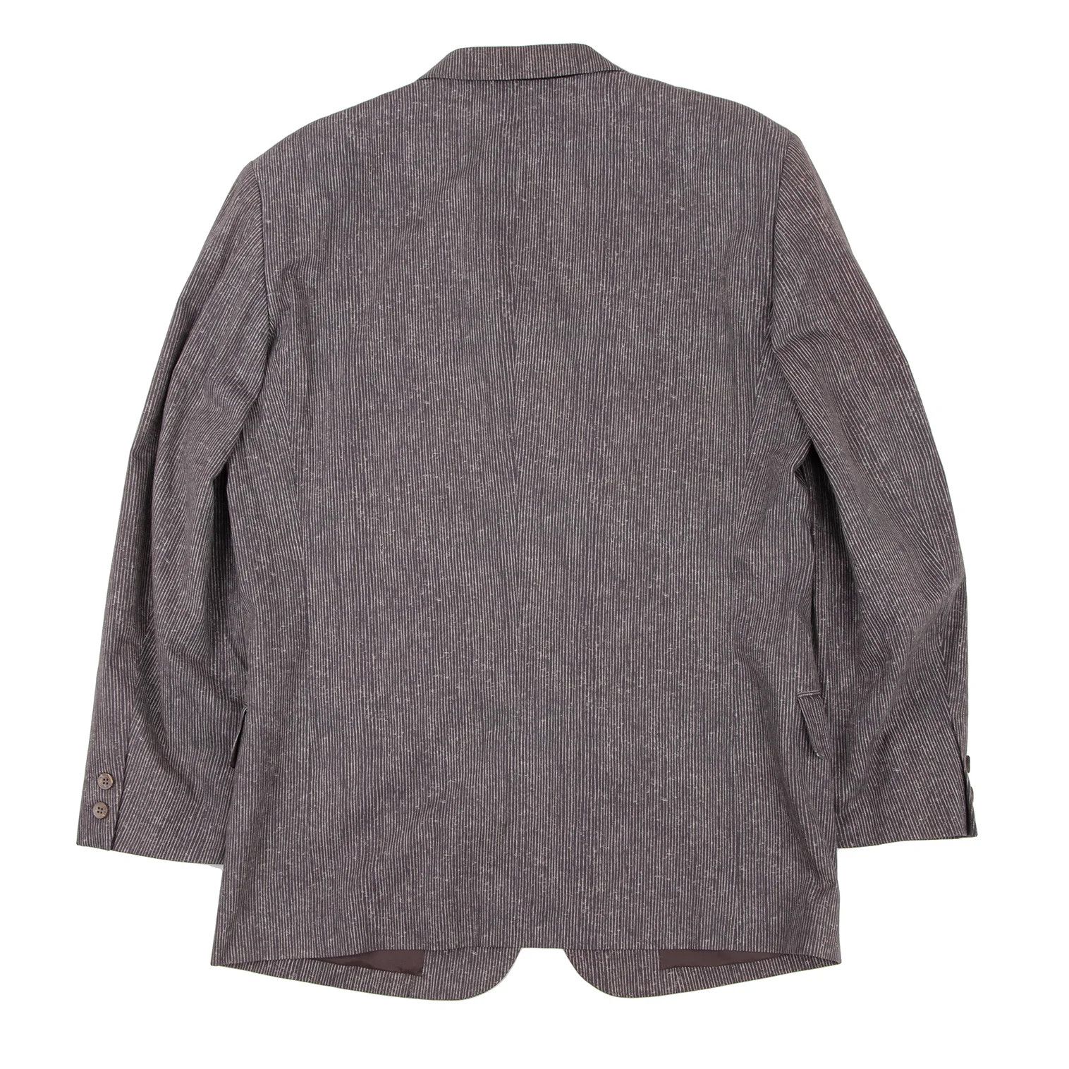 Issey Miyake Cotton Striped 3-Button Jacket in Purple, Size L Size US L / EU 52-54 / 3 - 14 Thumbnail