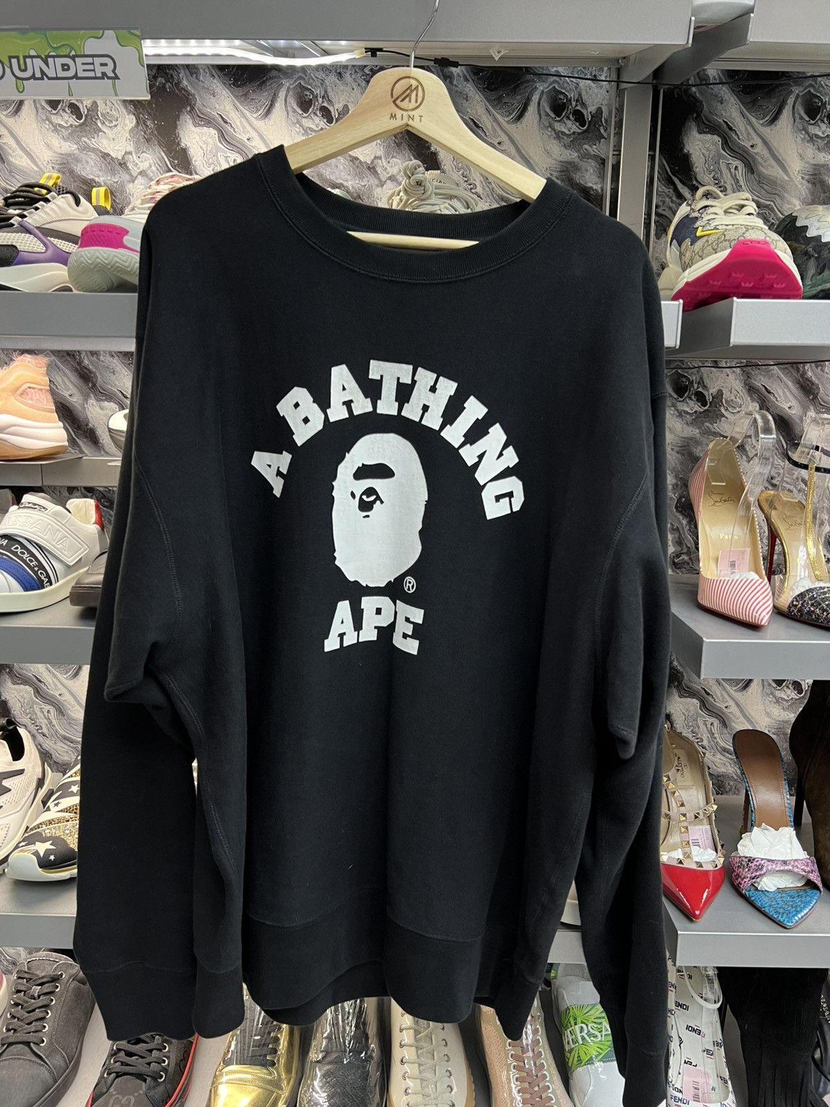 Bape Bape Black Crew Neck Size US XL / EU 56 / 4 - 1 Thumbnail