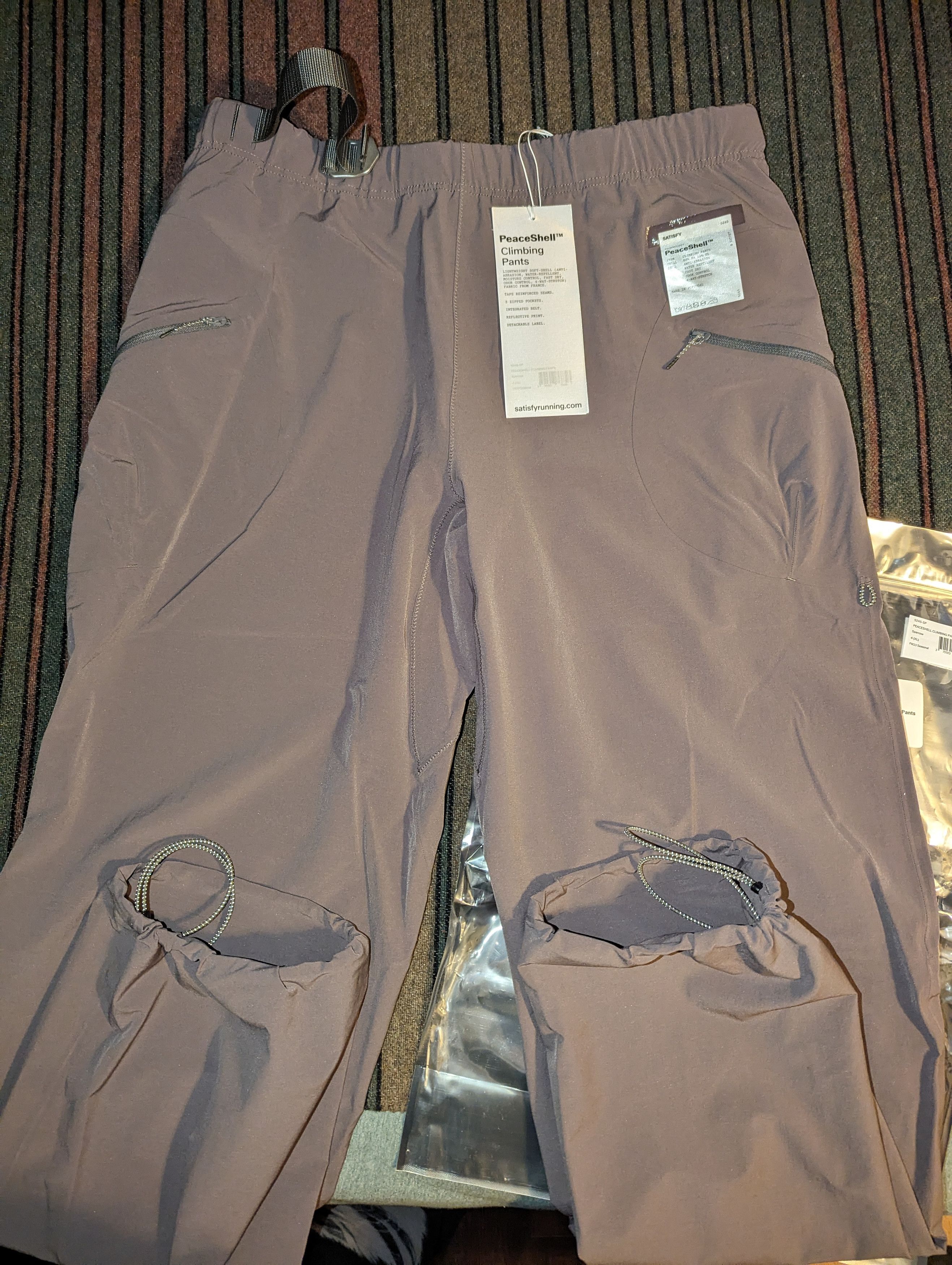 image of Satisfy Peaceshell Technical Climb Pants in Sparrow, Men's (Size 36)