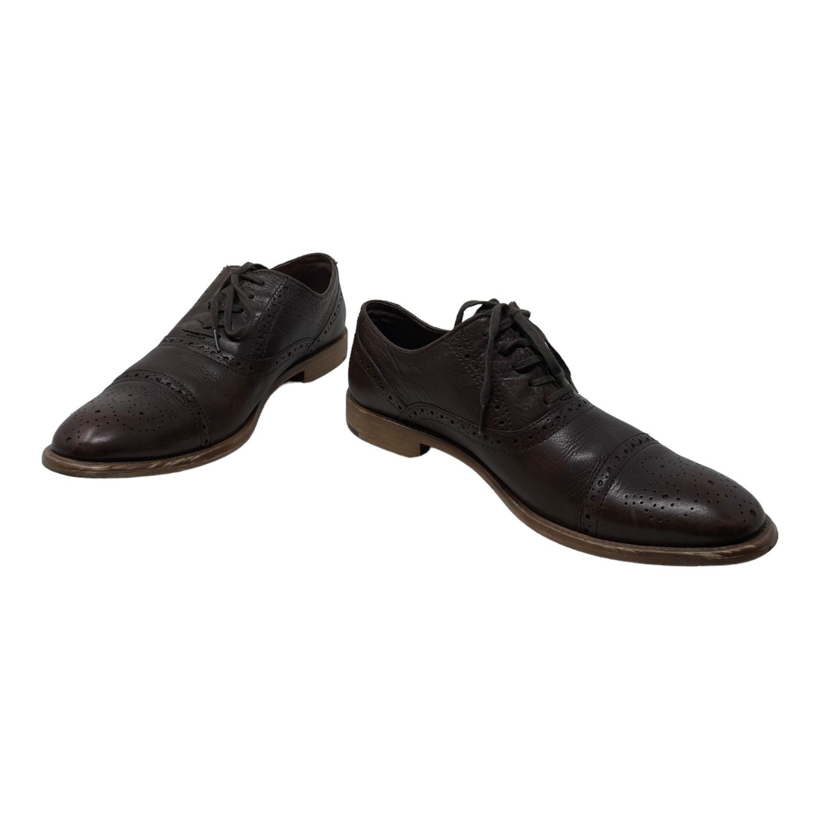 Aston Grey Aston Grey Brown Crocket Leather Oxfords men shoes Size 8 Size US 8 / EU 41 - 4 Thumbnail