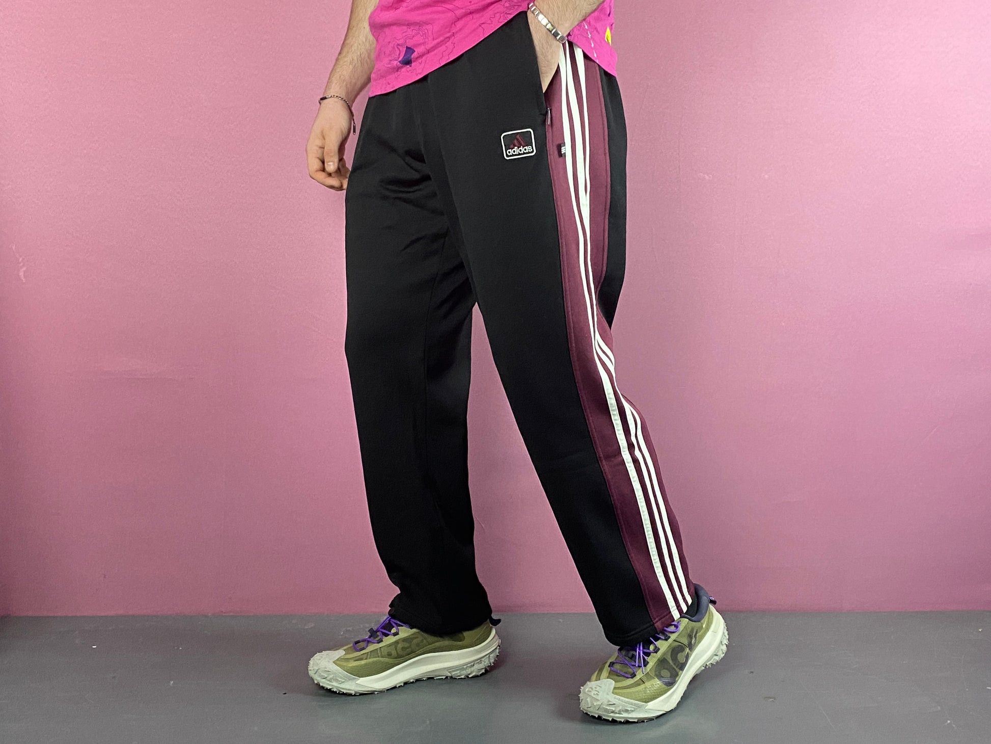 Adidas × Vintage 90s Adidas Vintage Men's Track Pants - M Size US 34 / EU 50 - 2 Thumbnail