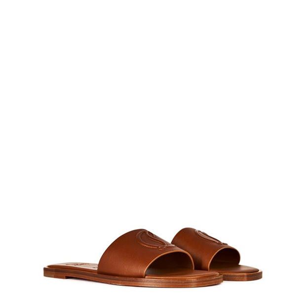 Christian Louboutin Cl Mule Embossed Leather Sandals Size US 7 / IT 37 - 4 Thumbnail