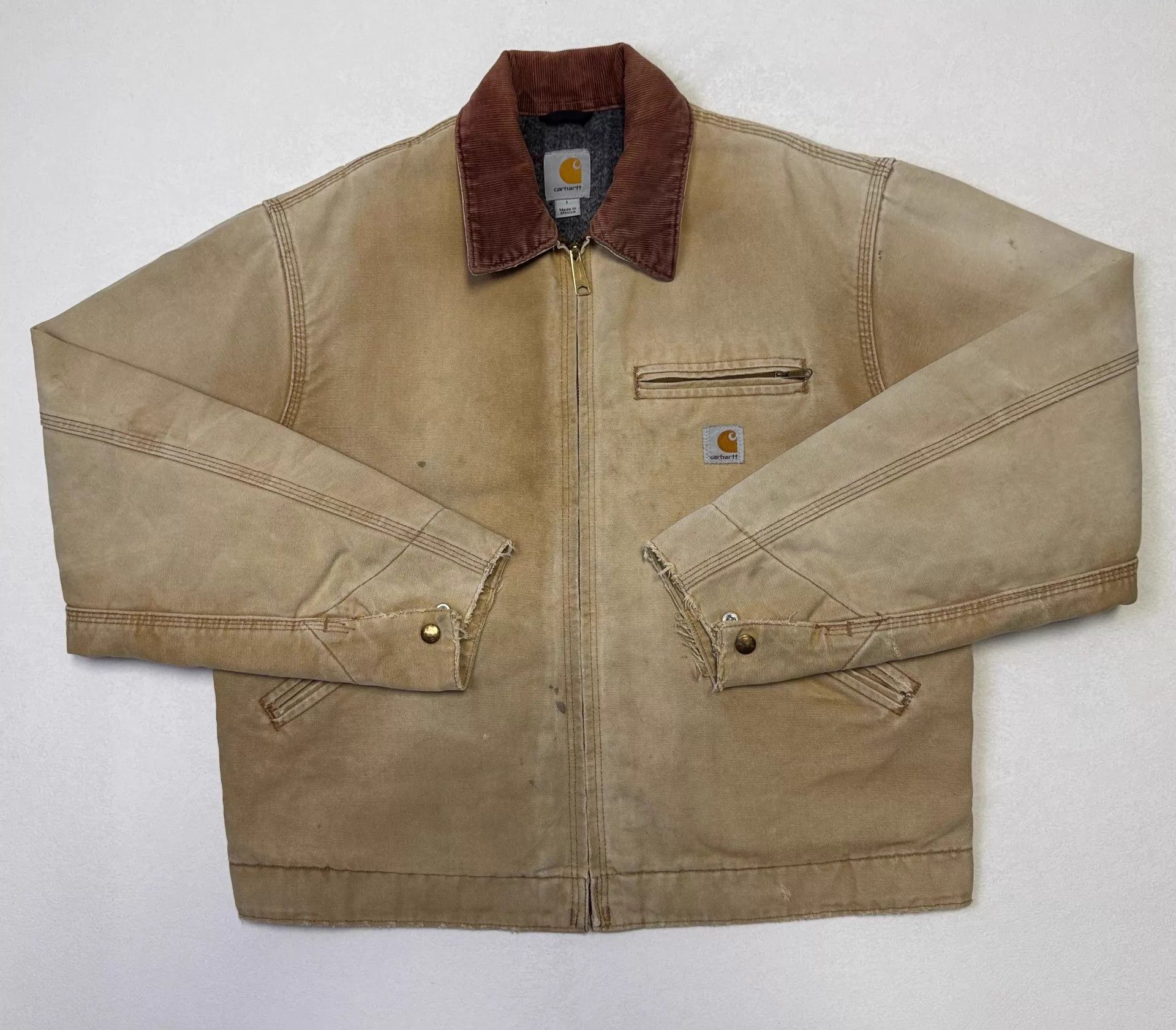 Carhartt Vintage Carhartt RNJ001 L BRN Detroit Jacket Size US L / EU 52-54 / 3 - 1 Thumbnail