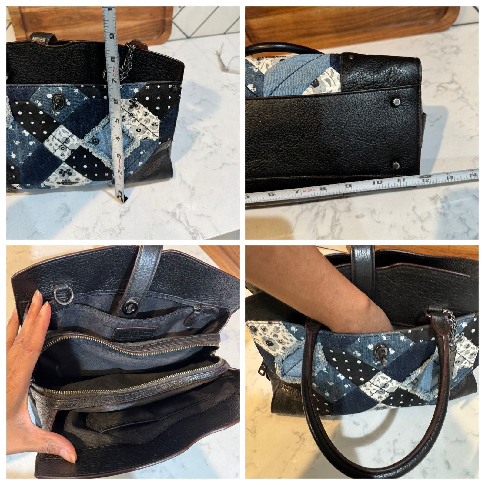 Coach Coach Mercer Satchel Canyon Quilt Denim quilted patchwork Size ONE SIZE - 10 Thumbnail