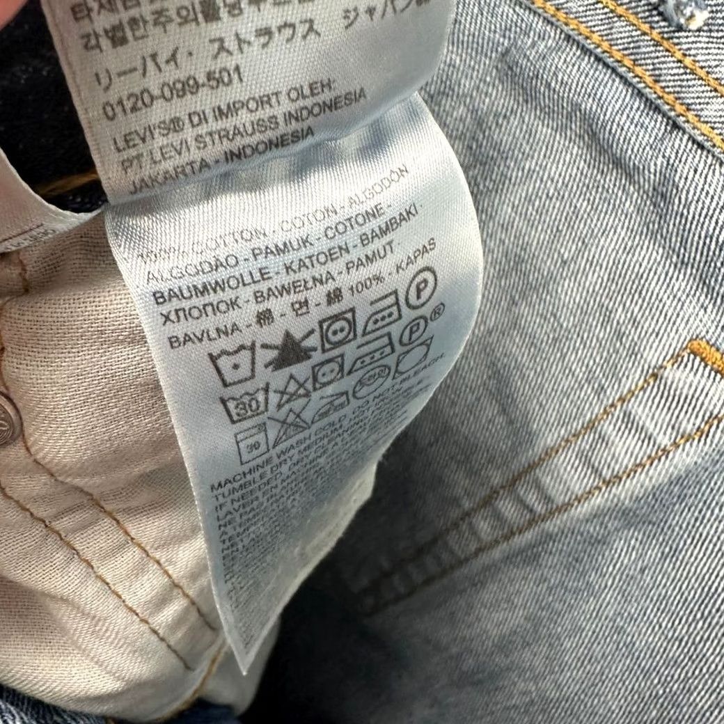 Levi's Levi's 505 Straight Jeans Men 38X32 Blue Red Tab Regular Fit 5 Pocket Denim Pants Size US 38 / EU 54 - 5 Thumbnail
