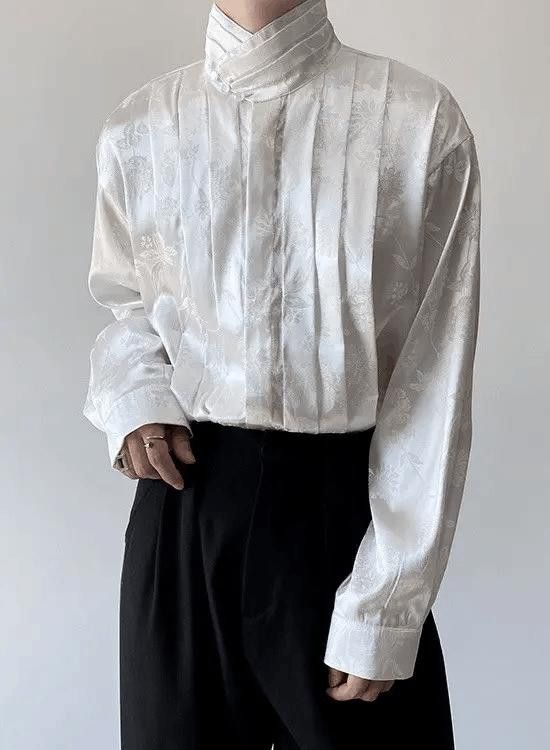 Other Korean Style Floral Striped Button Shirt Size US M / EU 48-50 / 2 - 2 Thumbnail