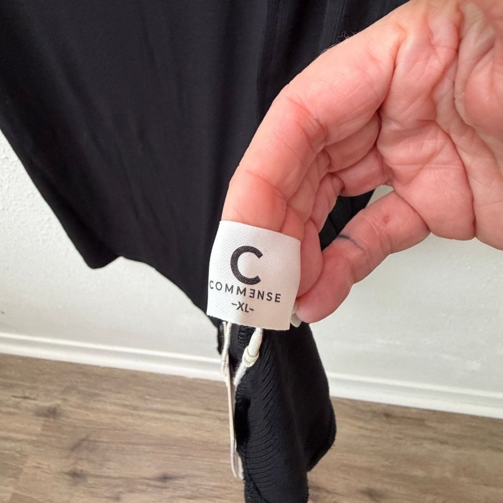 Other NWT Commense Black Ribbed Side Slit Midi Dress XL Size XL / US 12-14 / IT 48-50 - 11 Thumbnail