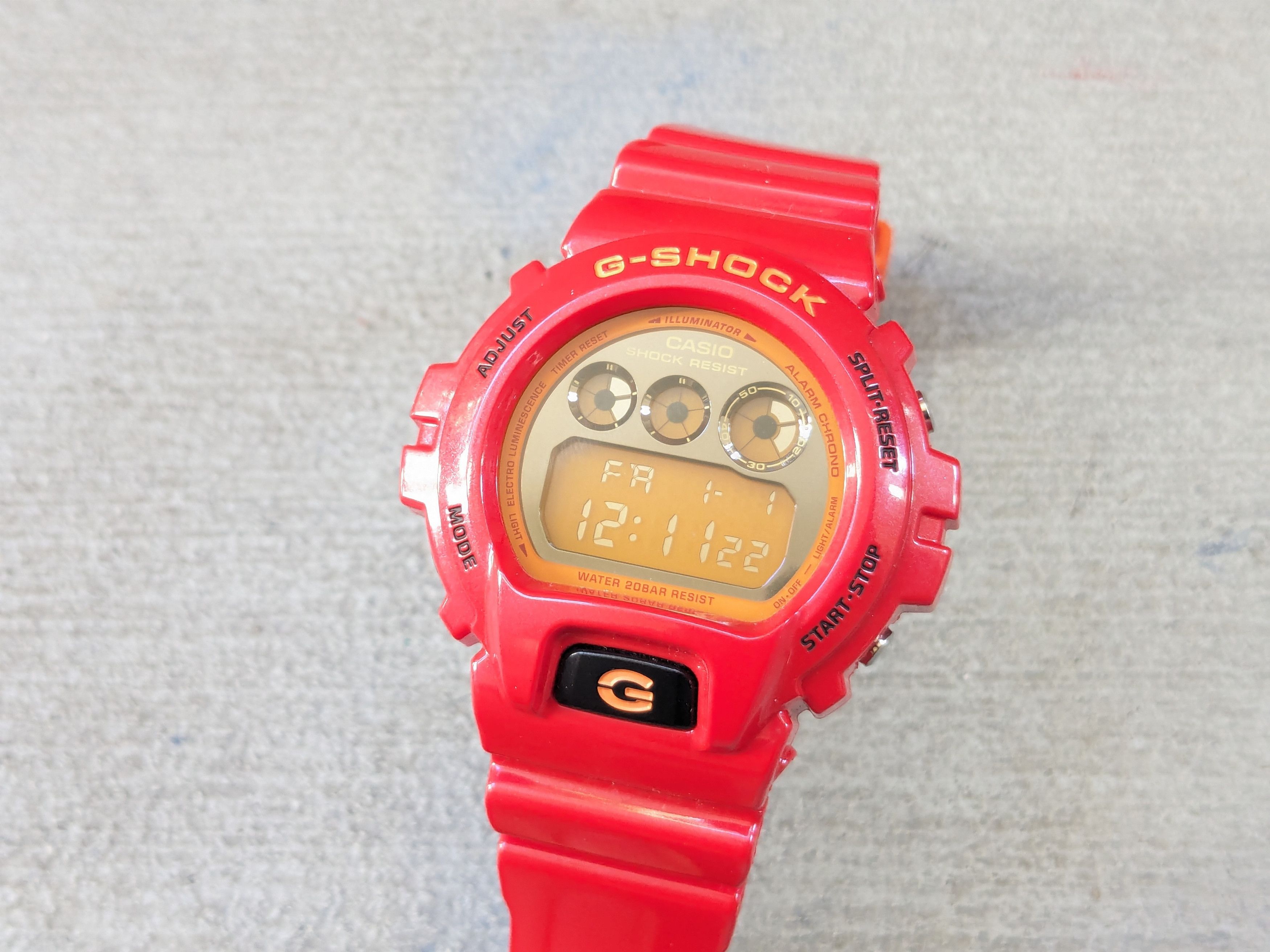 Casio G Shock Rare Casio G Shock DW6900CB 4 Red Orange Watch Rubber Grailed