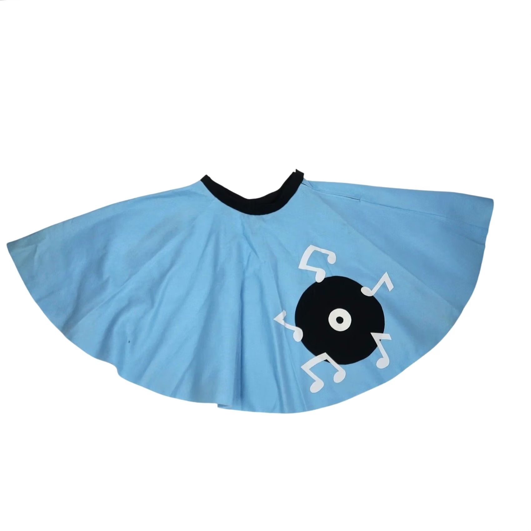 FELT VINTAGE 50s Style Blue Felt Poodle Skirt Costume Skirt Womens Small Blue 1950s Music Record Poodle Skirt Size 28" / US 6 / IT 42 - 4 Thumbnail