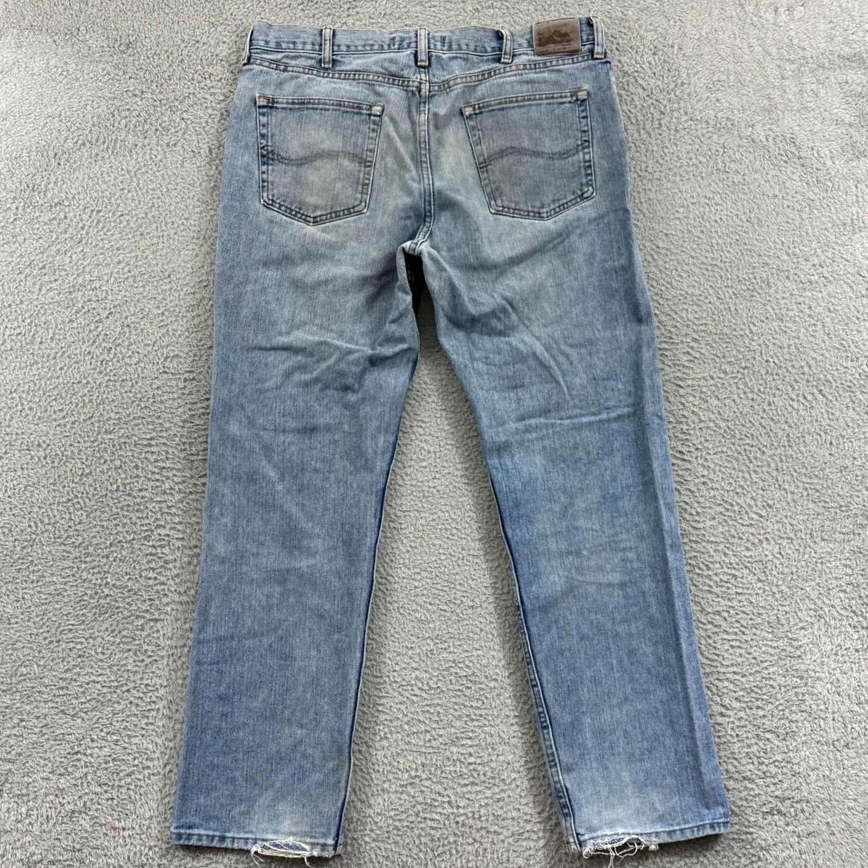 Lee Lee Jeans Mens 38x32 Blue Regular Fit Straight Leg Denim Grunge Skater Workwear Size US 38 / EU 54 - 6 Thumbnail