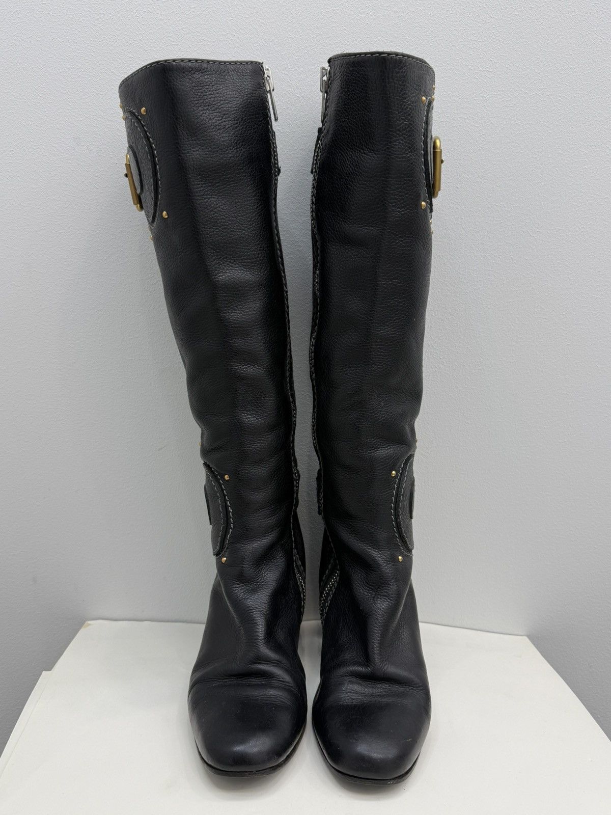 Chloe Chloe Black Leather Wrap Straps Buckle Heeled Boots Size US 9 / IT 39 - 3 Thumbnail