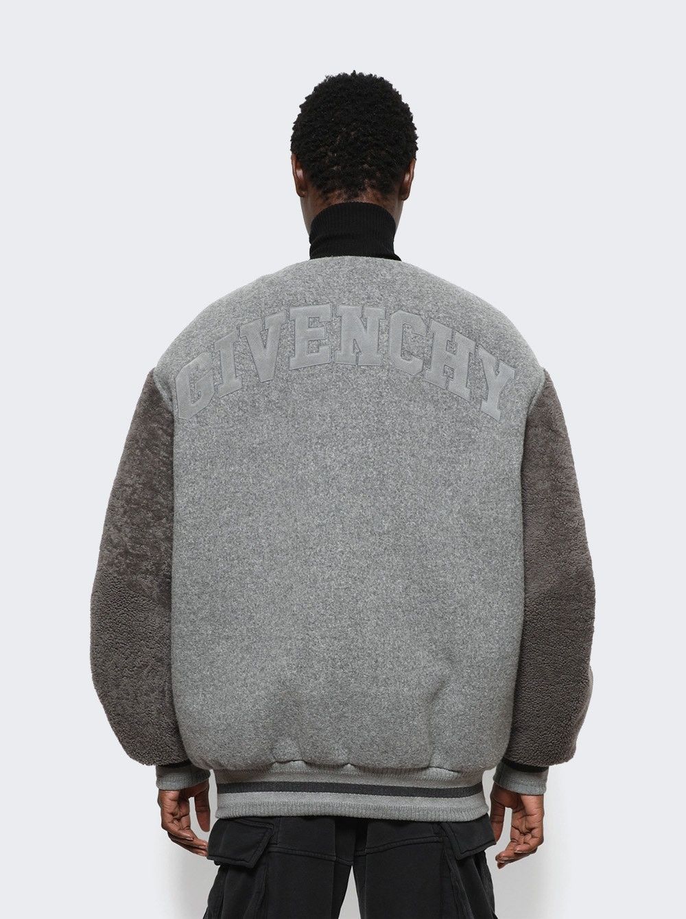 Givenchy o1w1db10325 Oversized Varsity Jacket in Light Grey Size XS / US 0-2 / IT 36-38 - 5 Thumbnail