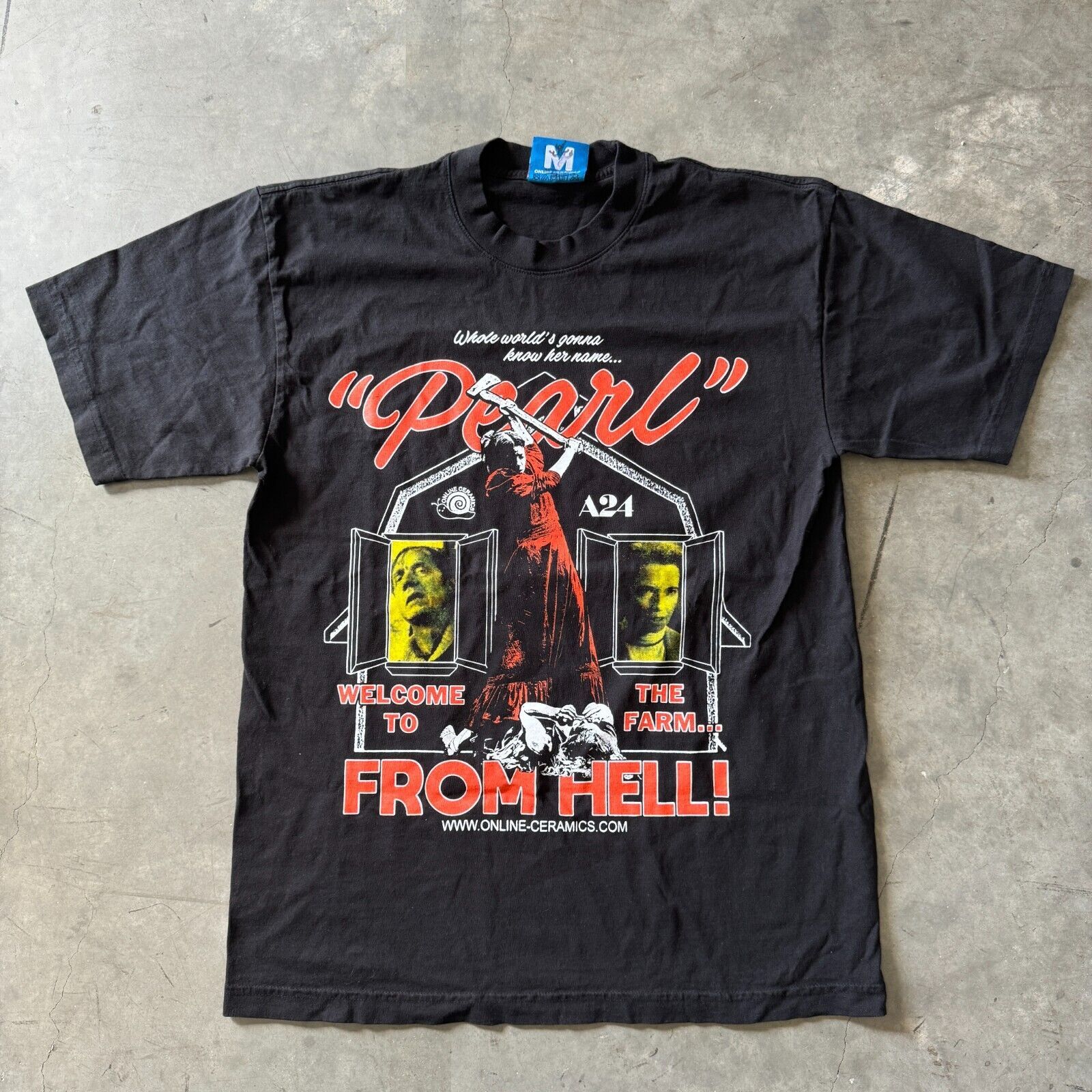 Online Ceramics Online Ceramics A24 Horror Pearl Farm From Hell T-Shirt M Size US M / EU 48-50 / 2 - 1 Thumbnail